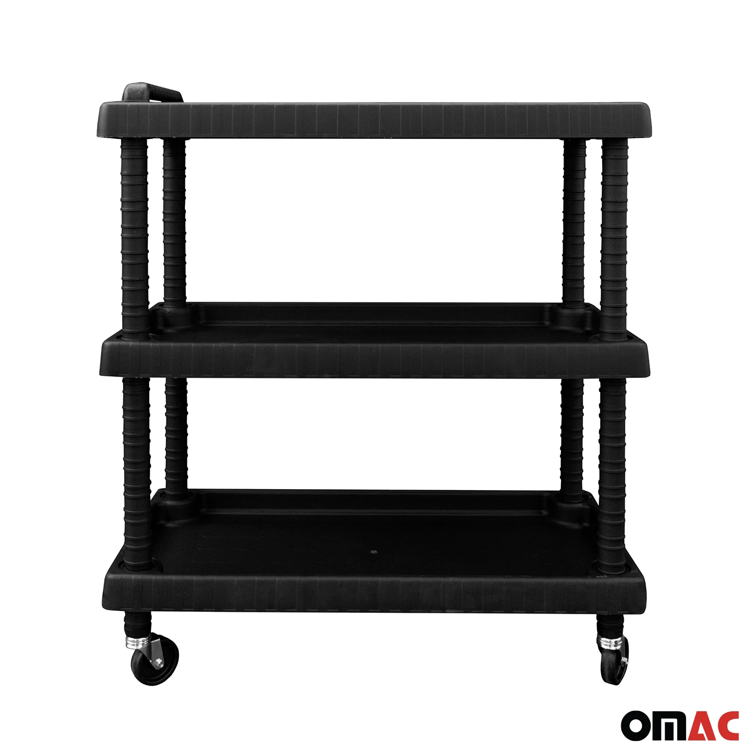 Rollwagen 3 Etagen Rollen Trolley Werkstattwagen Montagewagen Schwarz 40 kg - Image 10