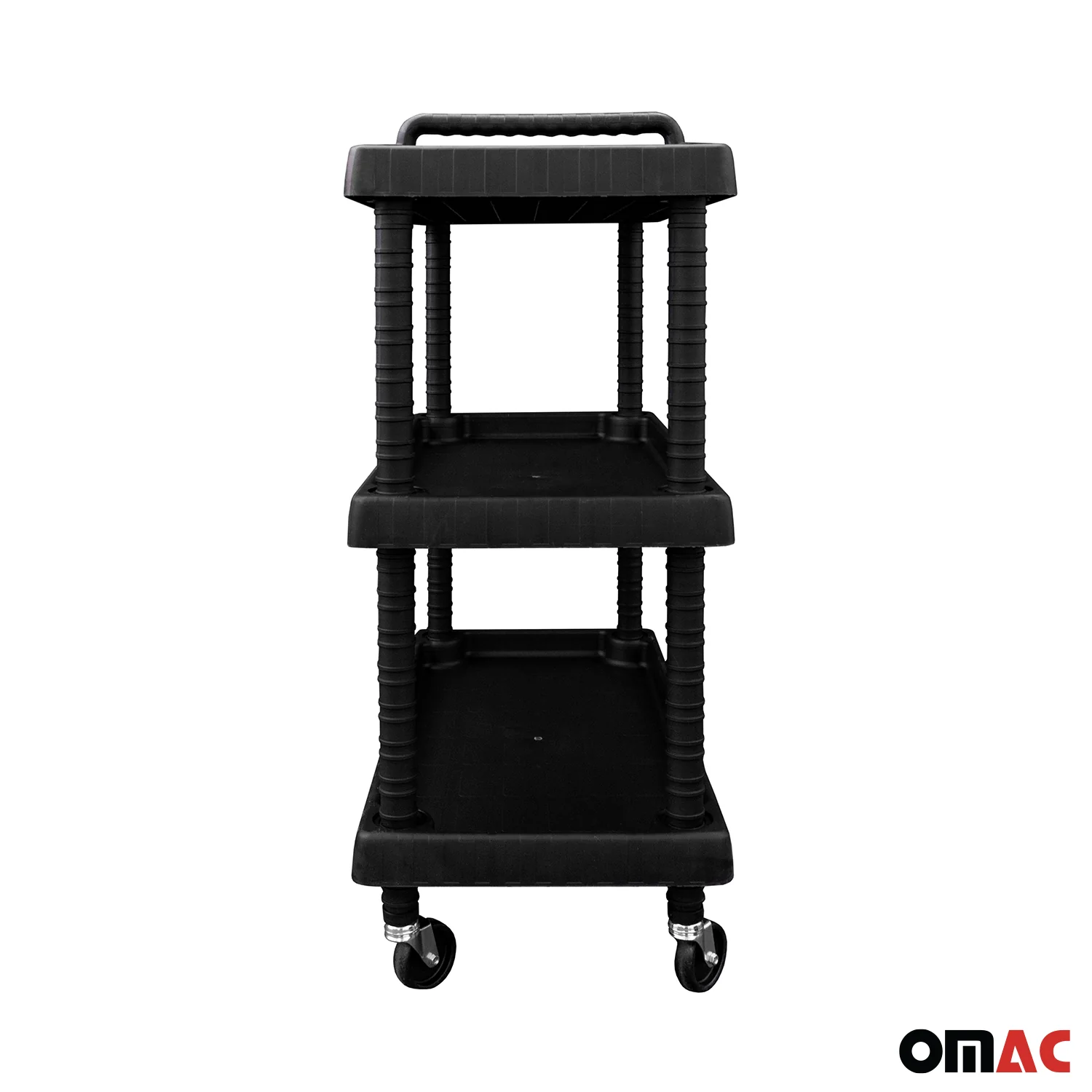 Rollwagen 3 Etagen Rollen Trolley Werkstattwagen Montagewagen Schwarz 40 kg - Image 8