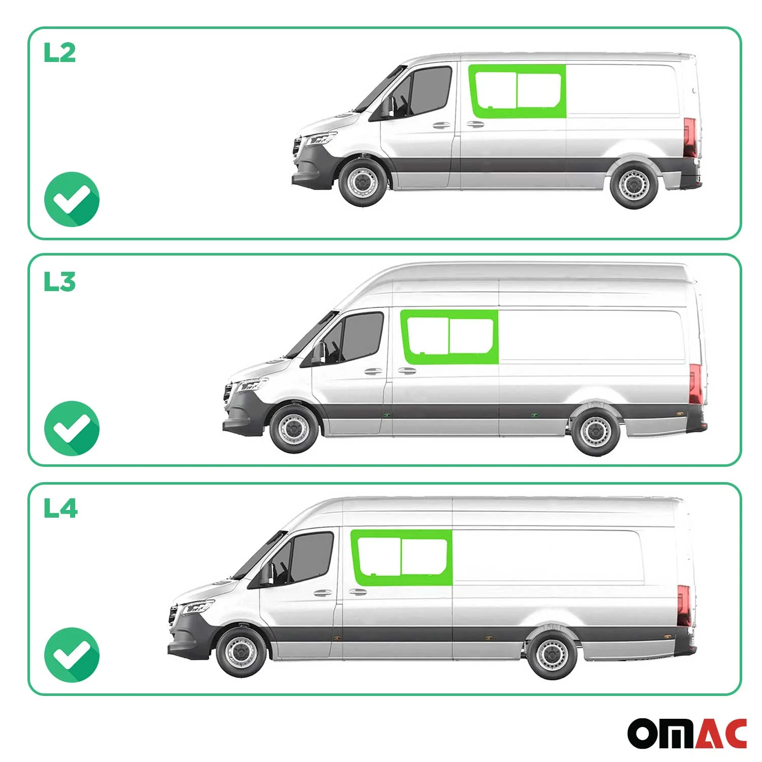 Schiebefenster für Mercedes Sprinter W906 2006-2018 Links Schiebetür L2 L3 L4 - Image 3