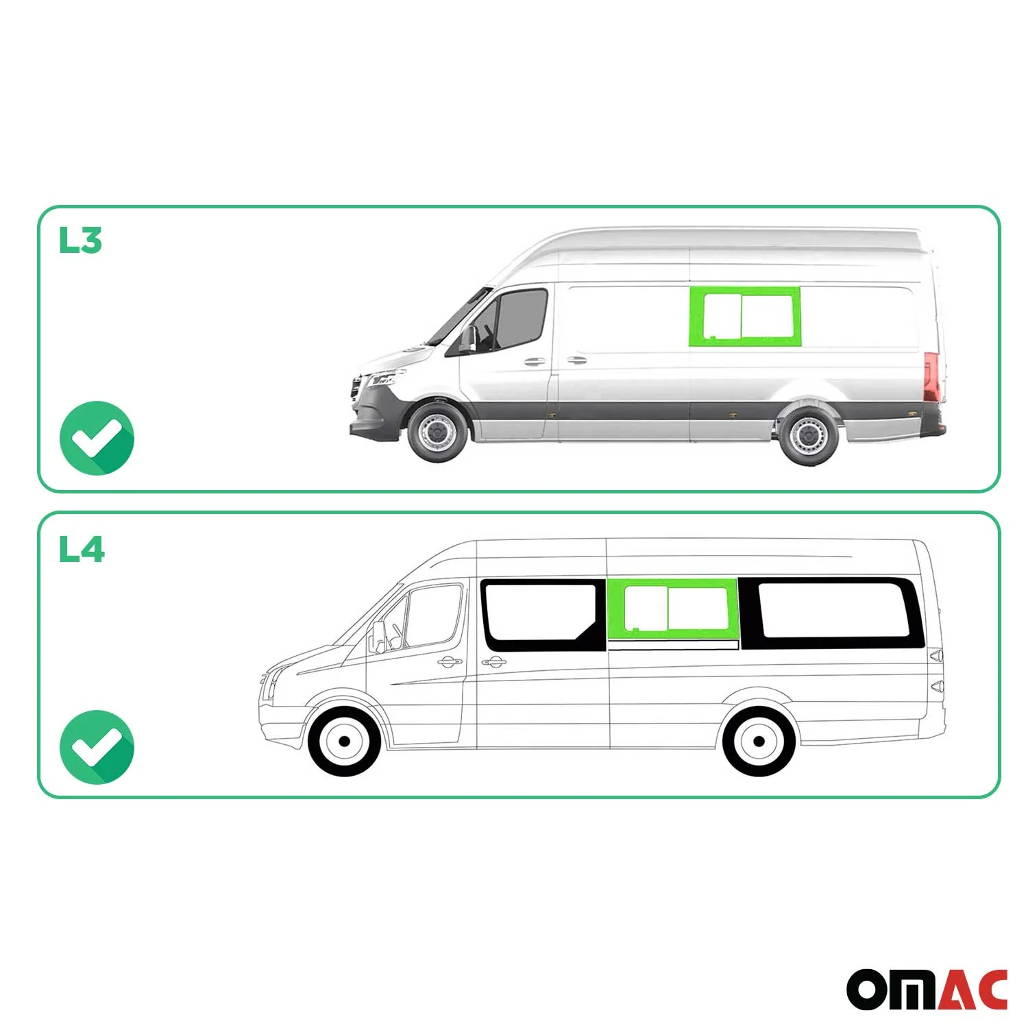 Schiebefenster für Mercedes Sprinter W906 2006-2018 Links Schiebetür L3 L4 - Image 3