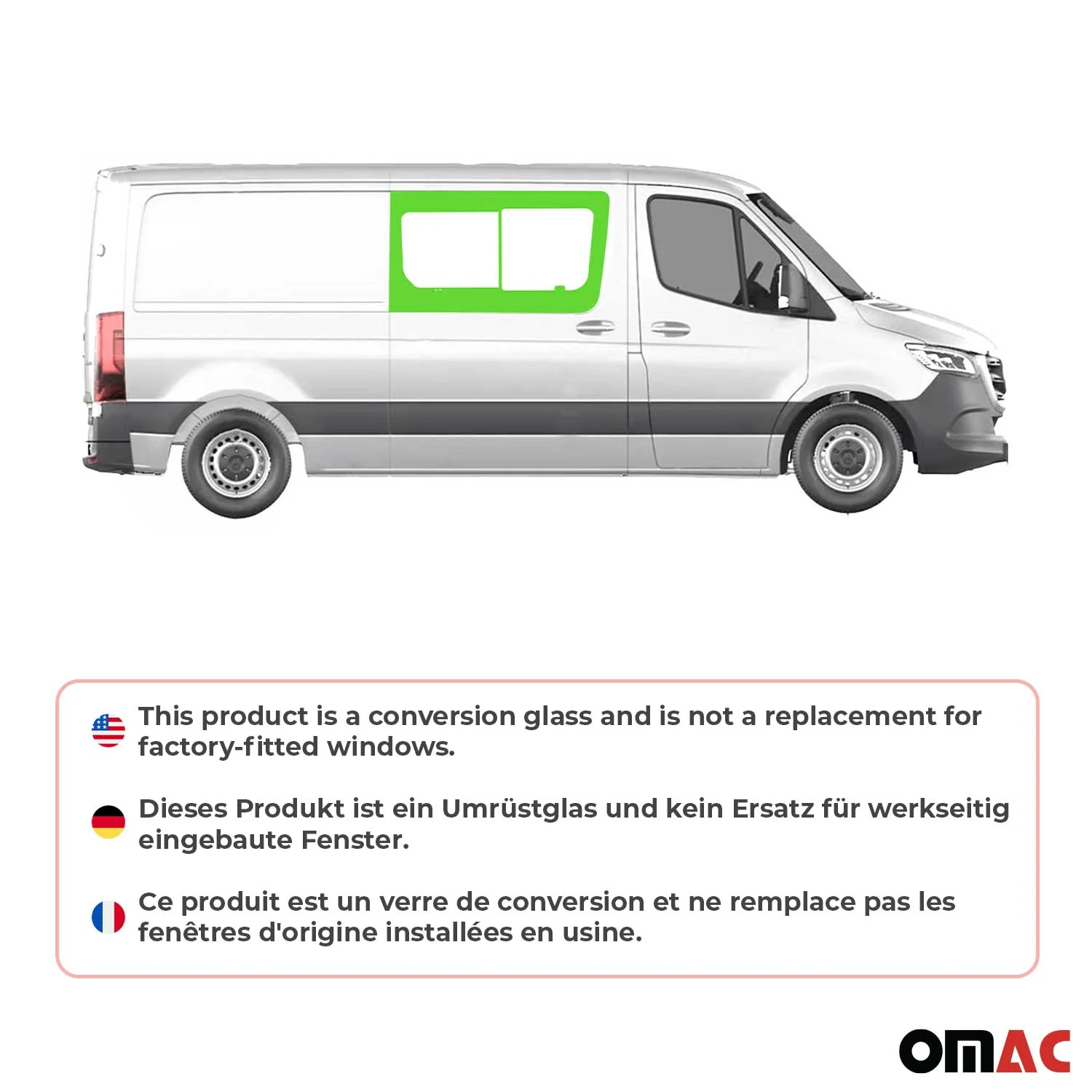 Schiebefenster für Mercedes Sprinter W906 2006-2018 Rechts Schiebetür L2 L3 L4 - Image 2