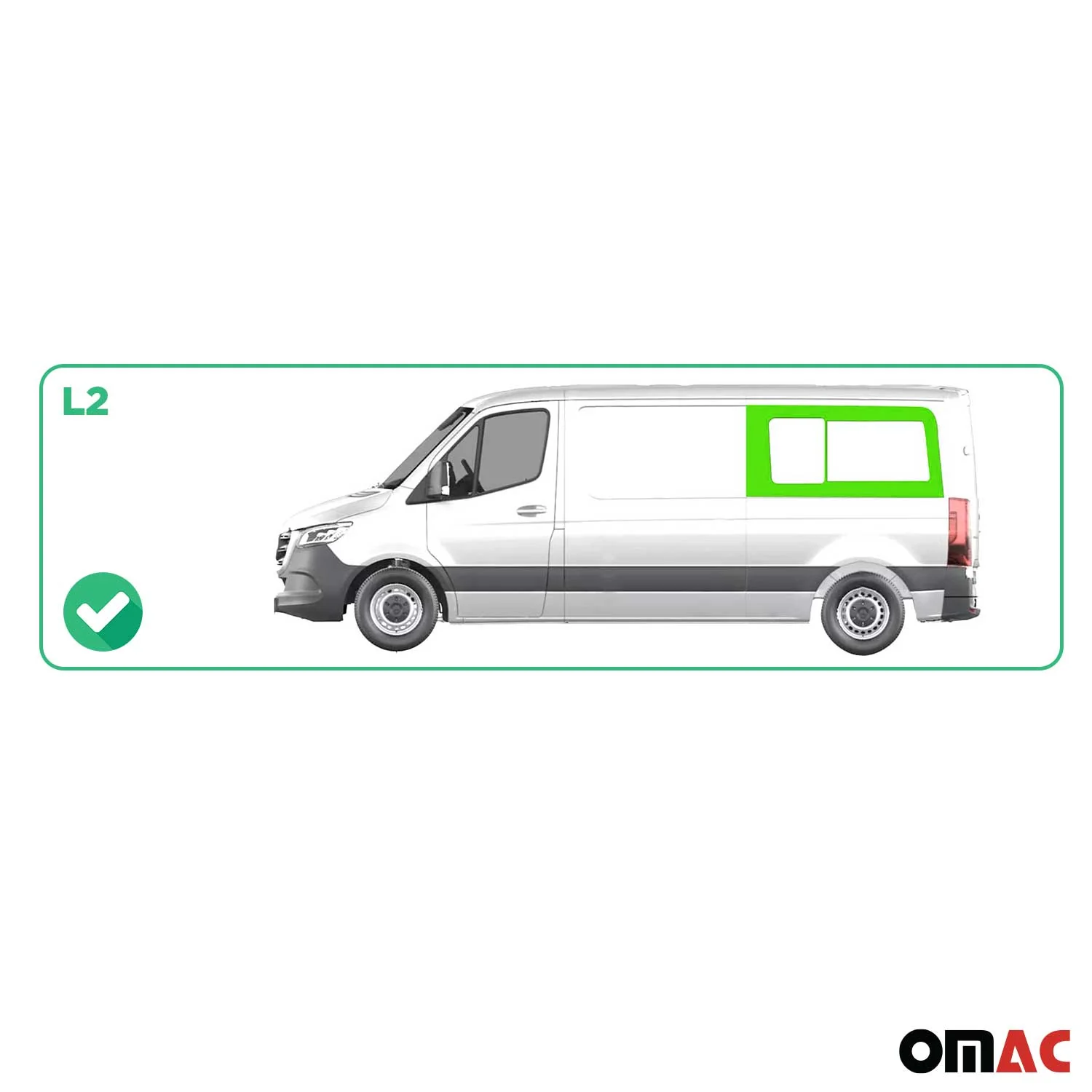 Schiebefenster für Mercedes Sprinter W906 2006-2018 Links Hinten Fenster L2 - Image 3