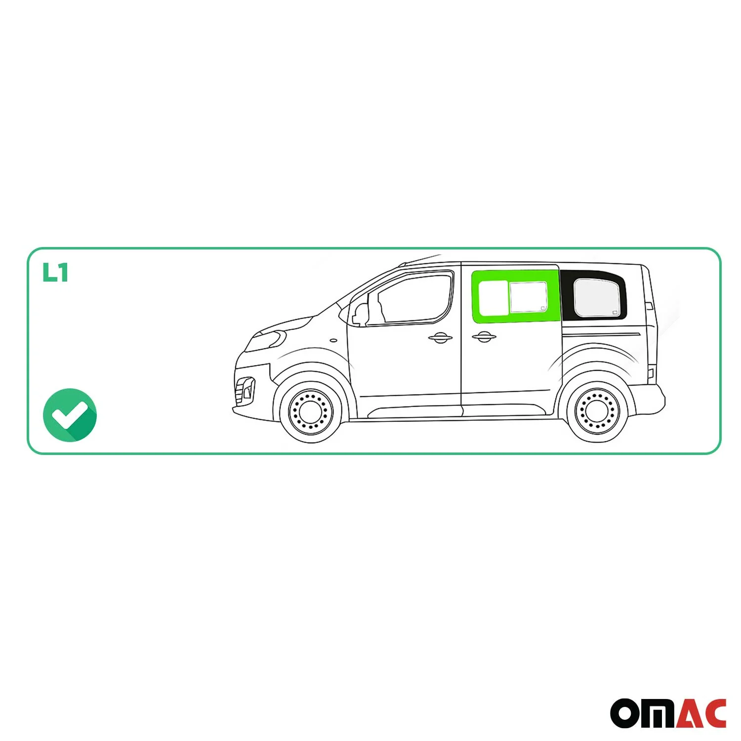 Schiebefenster Seitenfenster für Citroen Jumpy 2016-2026 Schwarz Auto Links L1 - Image 3