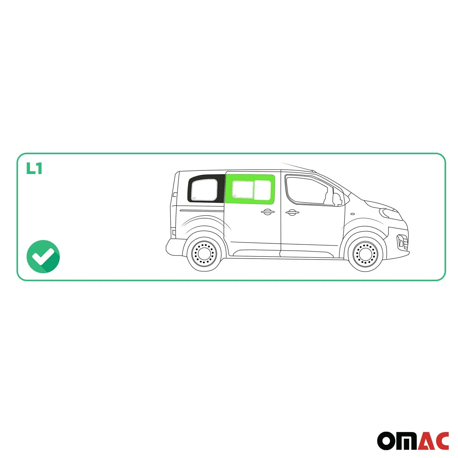 Schiebefenster Seitenfenster für Citroen SpaceTourer 2016-2026 Schwarz Rechts L1 - Image 3