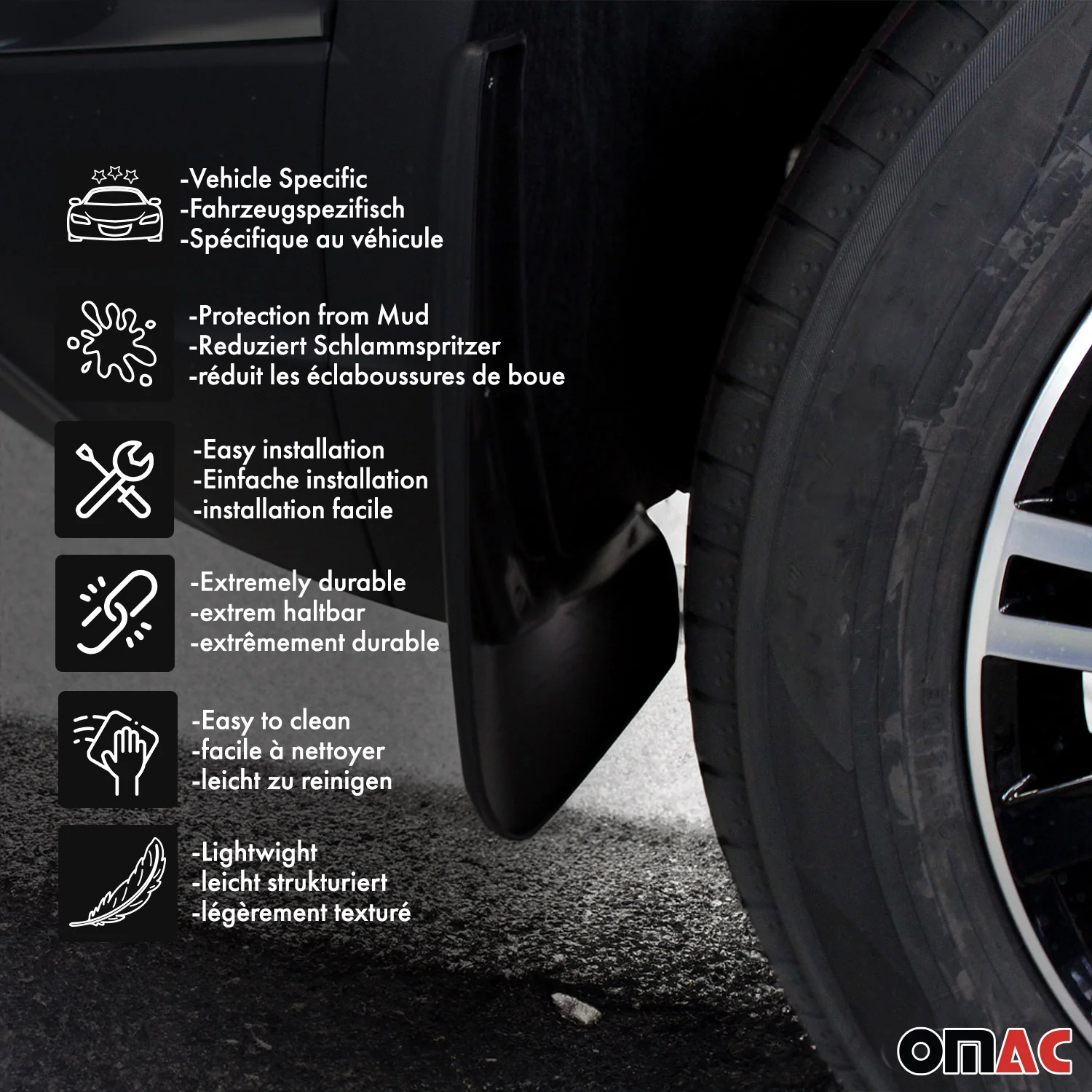 Schmutzfänger Spritzschutz Kotflügel für Nissan Juke 2011-2015 Hinten Schwarz 2x - Image 3