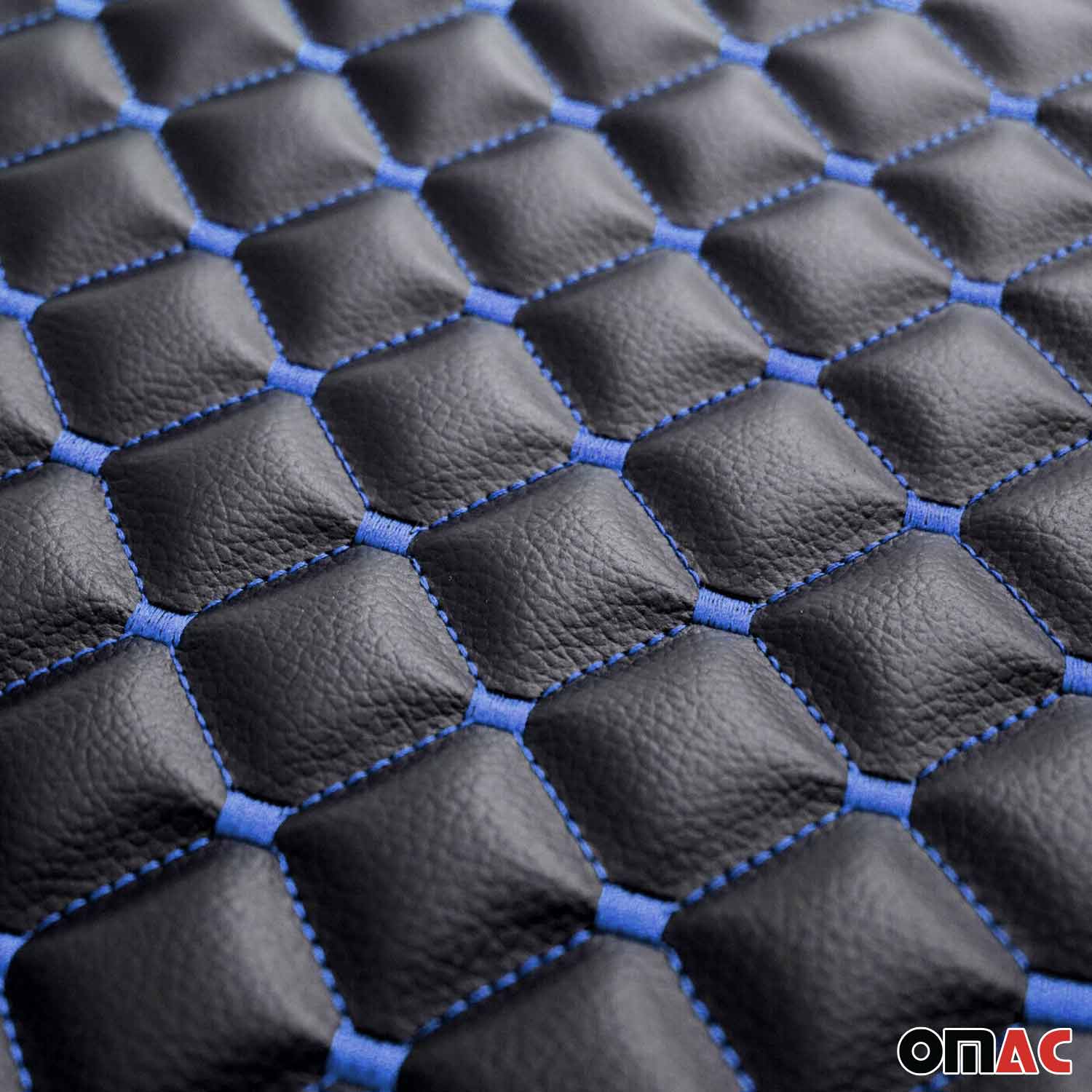 Schonbezug Sitzauflage Autositz für Smart Forfour Kunstleder Schwarz Blau - Image 5