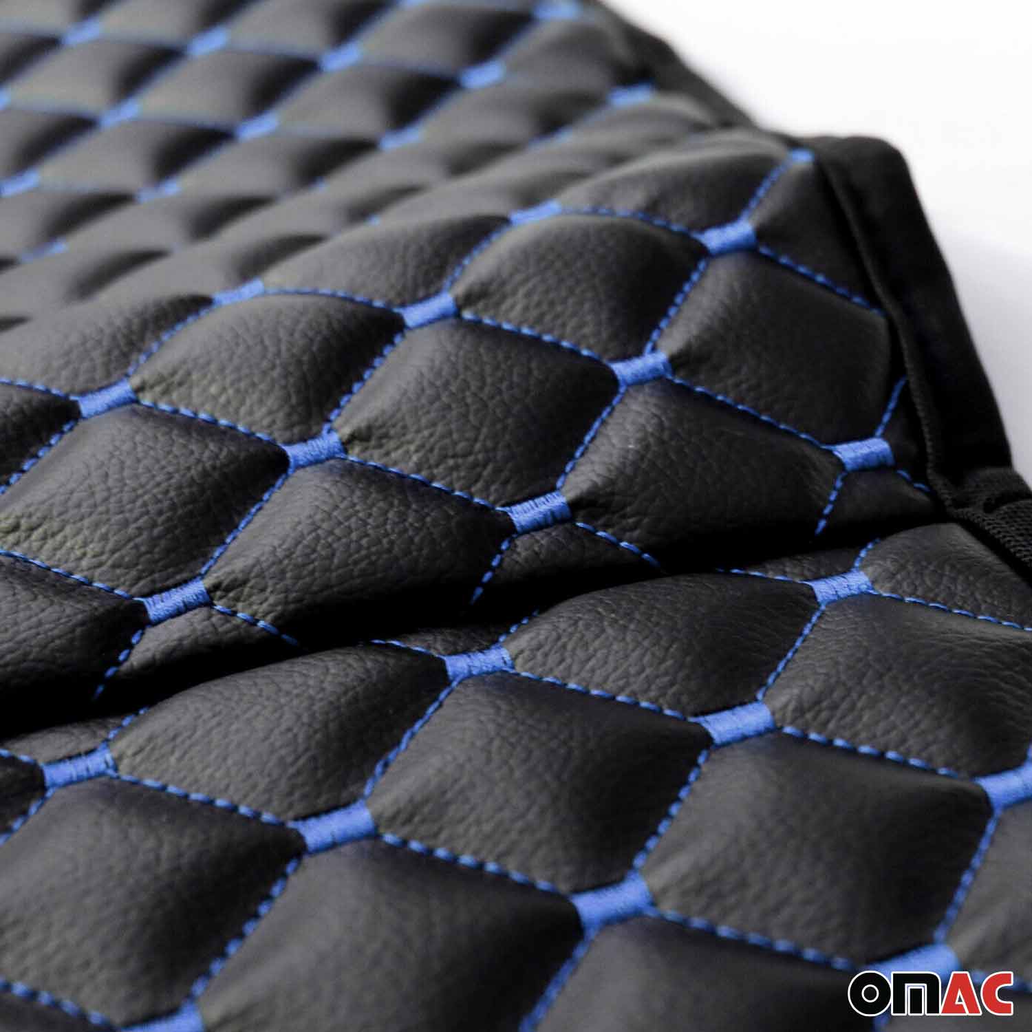 Schonbezug Sitzauflage Autositzschutz für VW Multivan T7 PU-Leder Schwarz Blau - Image 4