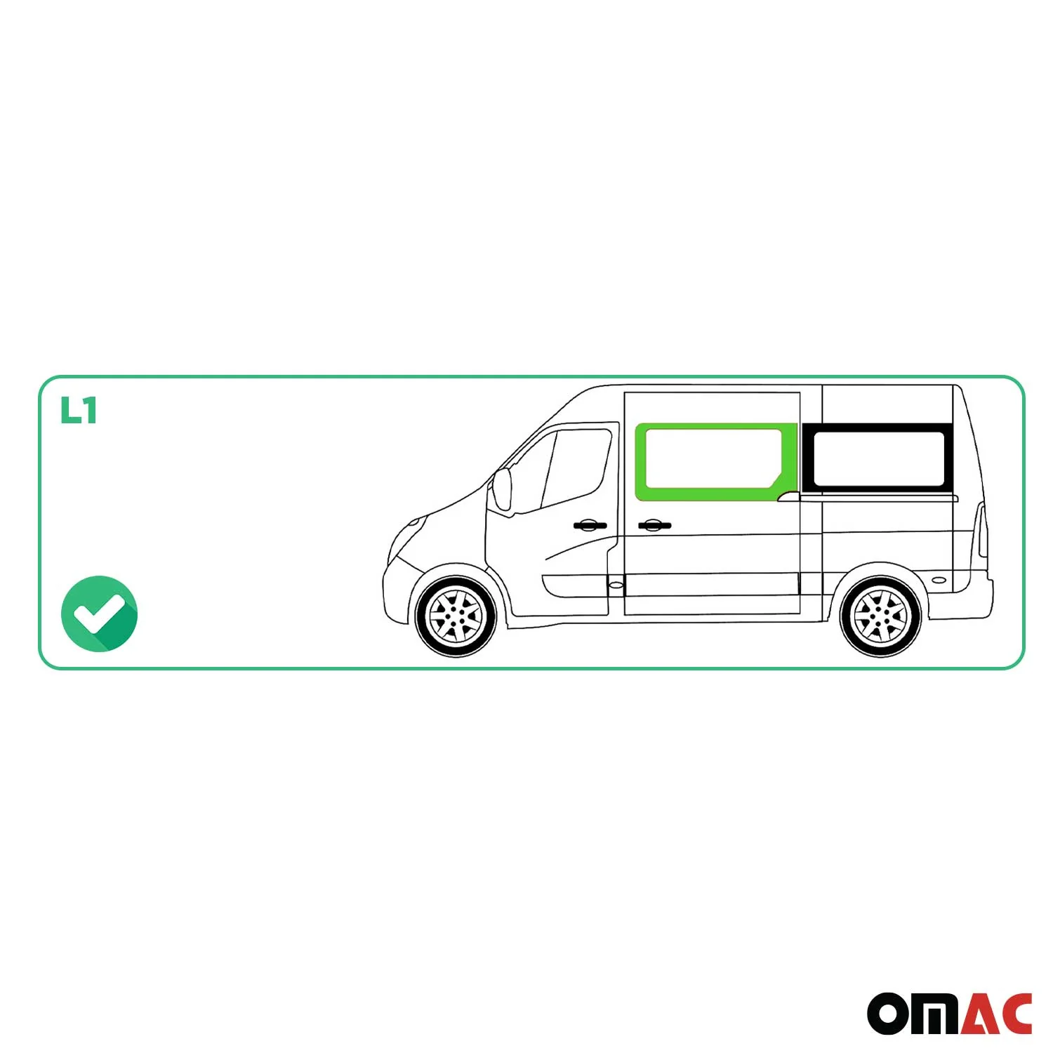 Seitenfenster Auto Fenster für Opel Movano 2010–2021 Schiebetür Vorne Links L1 - Image 3