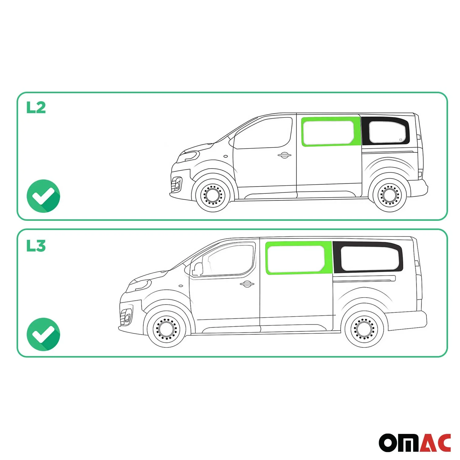 Seitenfenster Auto Fenster für Citroen Jumpy 2016-2026 Links Auto L2 L3 - Image 3