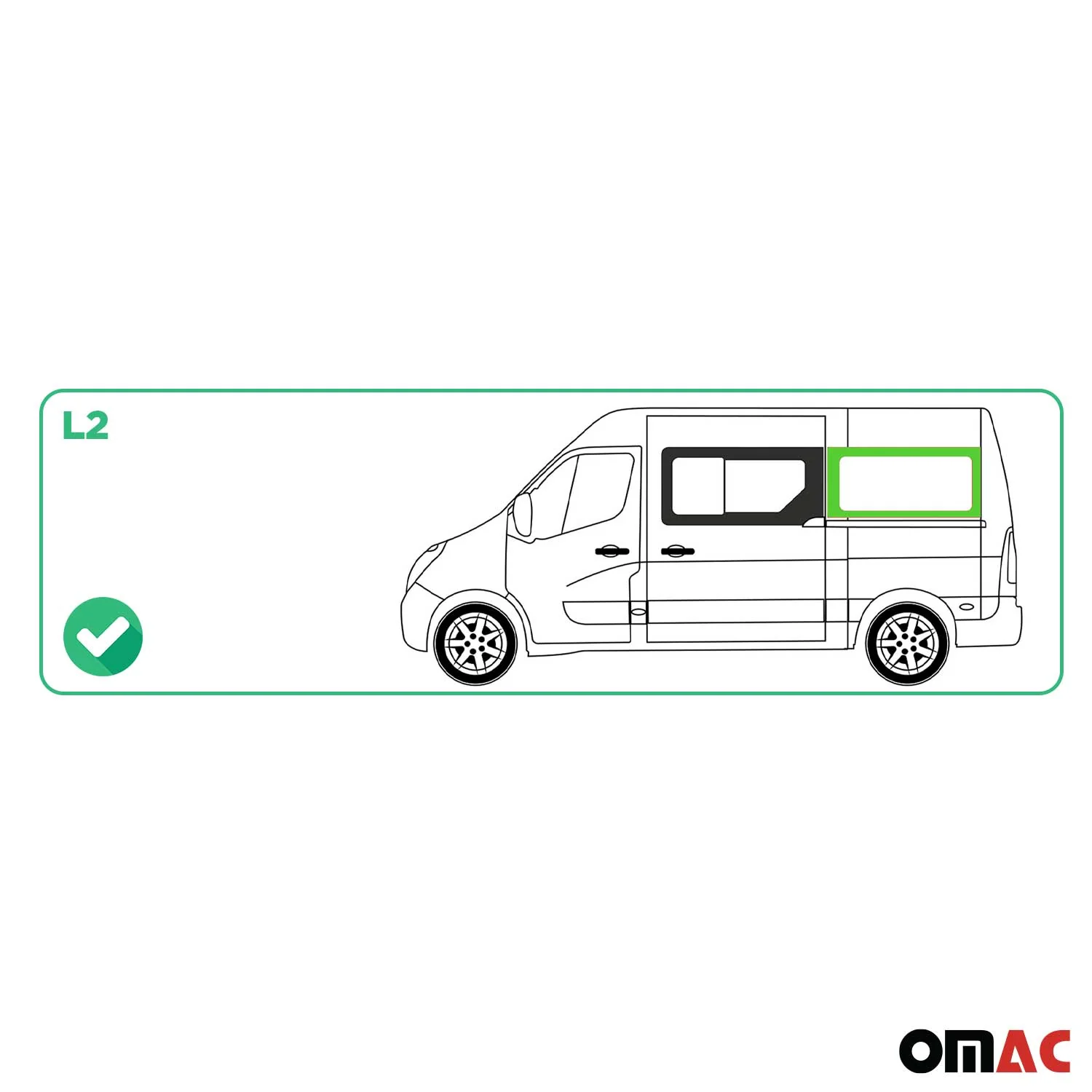 Seitenfenster Auto Fenster für Opel Movano 2010–2021 Schiebetür Links Hinten L2 - Image 3