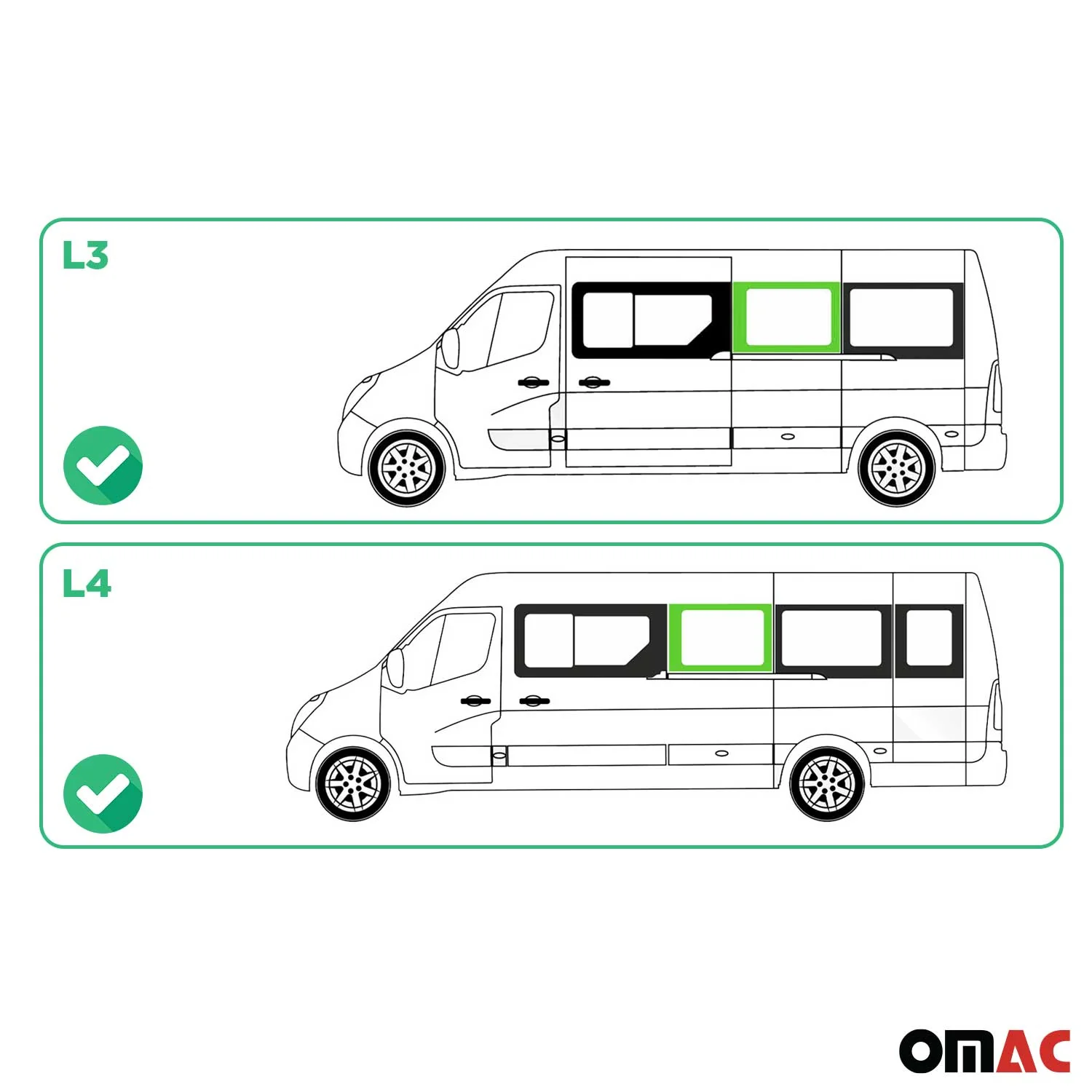 Seitenfenster Auto Fenster für Opel Movano 2010–2021 Schiebetür Links L3 L4 - Image 3