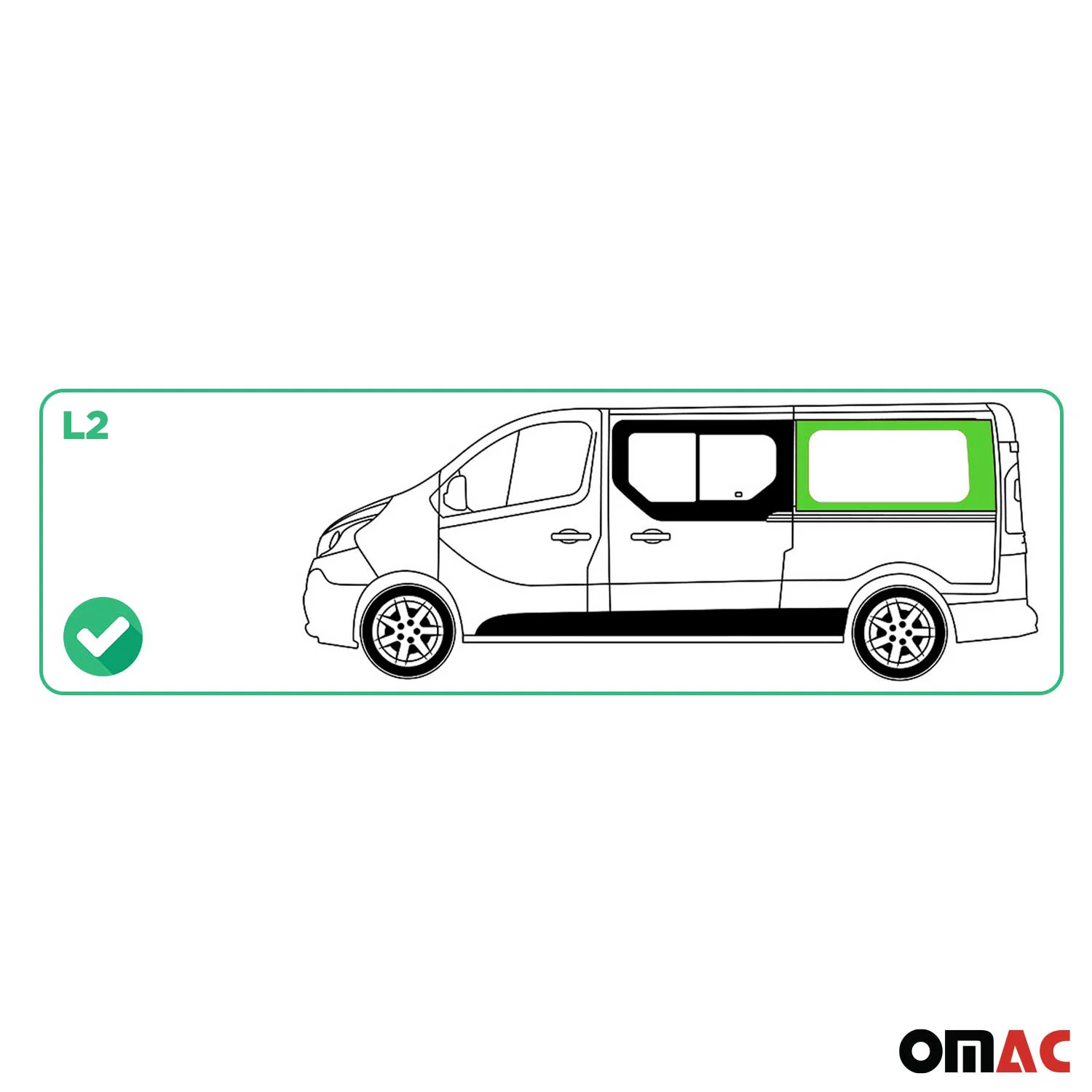 Seitenfenster Auto Fenster für Renault Trafic 2001-2014 Schiebetür Links L2 - Image 3