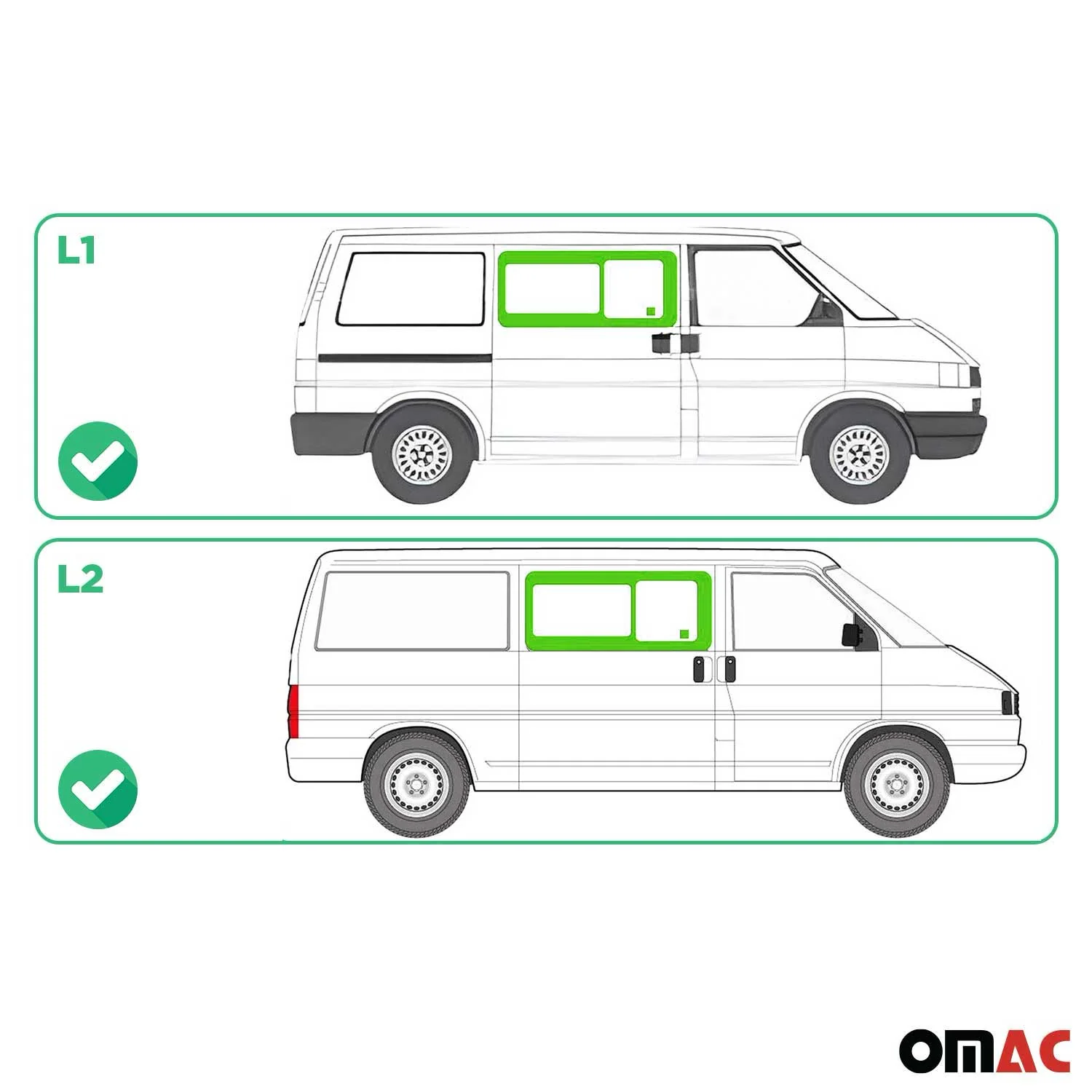 Schiebefenster Seitenfenster für VW T4 Transporter 1990-2003 Vorne Rechts L1 L2 - Image 3