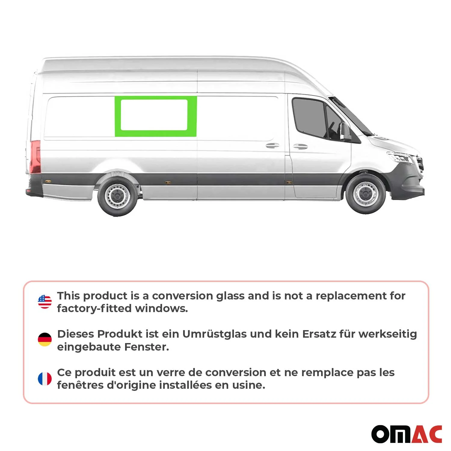 Seitenfenster Auto für Mercedes Sprinter W906 2006-2018 Schiebetür Rechts L3 L4 - Image 2