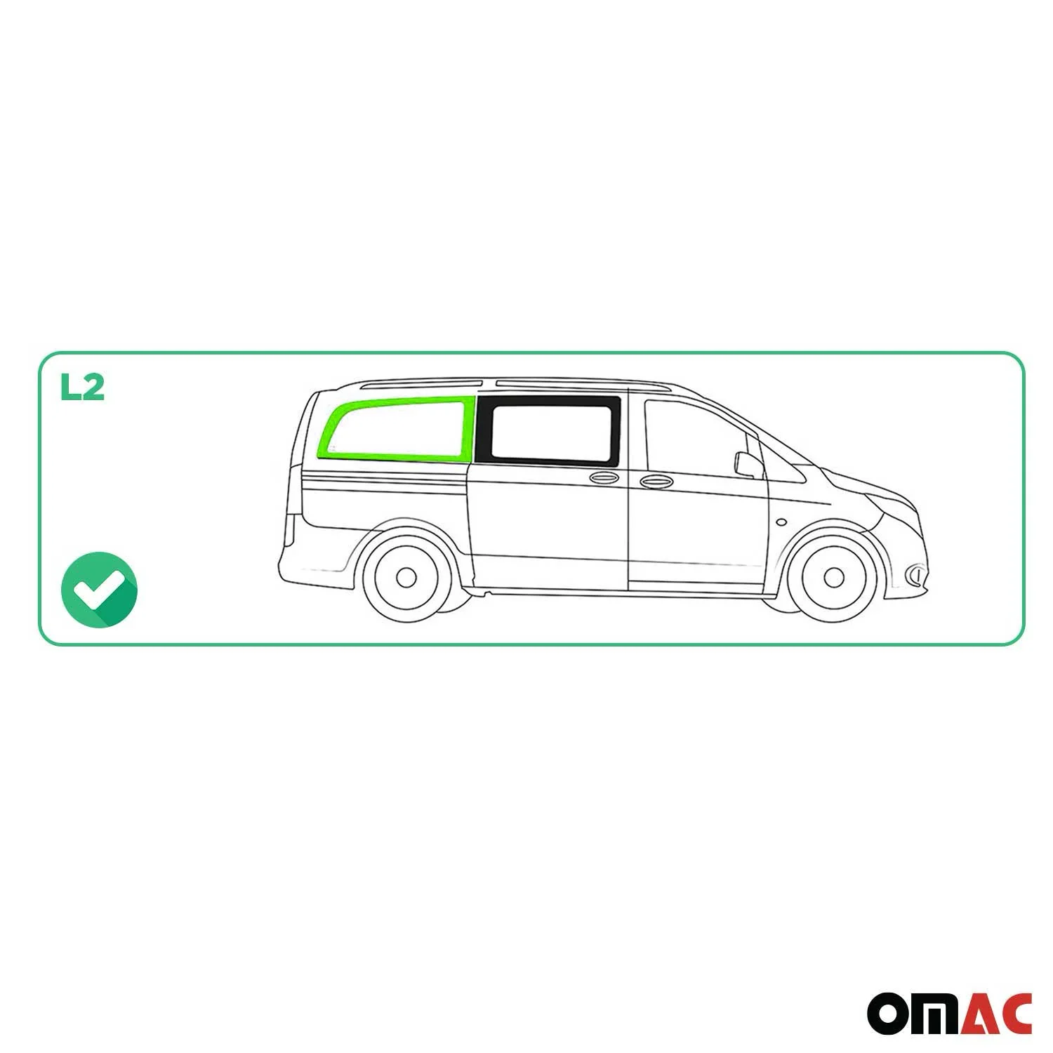 Seitenfenster Auto für Mercedes Vito W447 2014-2026 Rechts L2 - Image 3