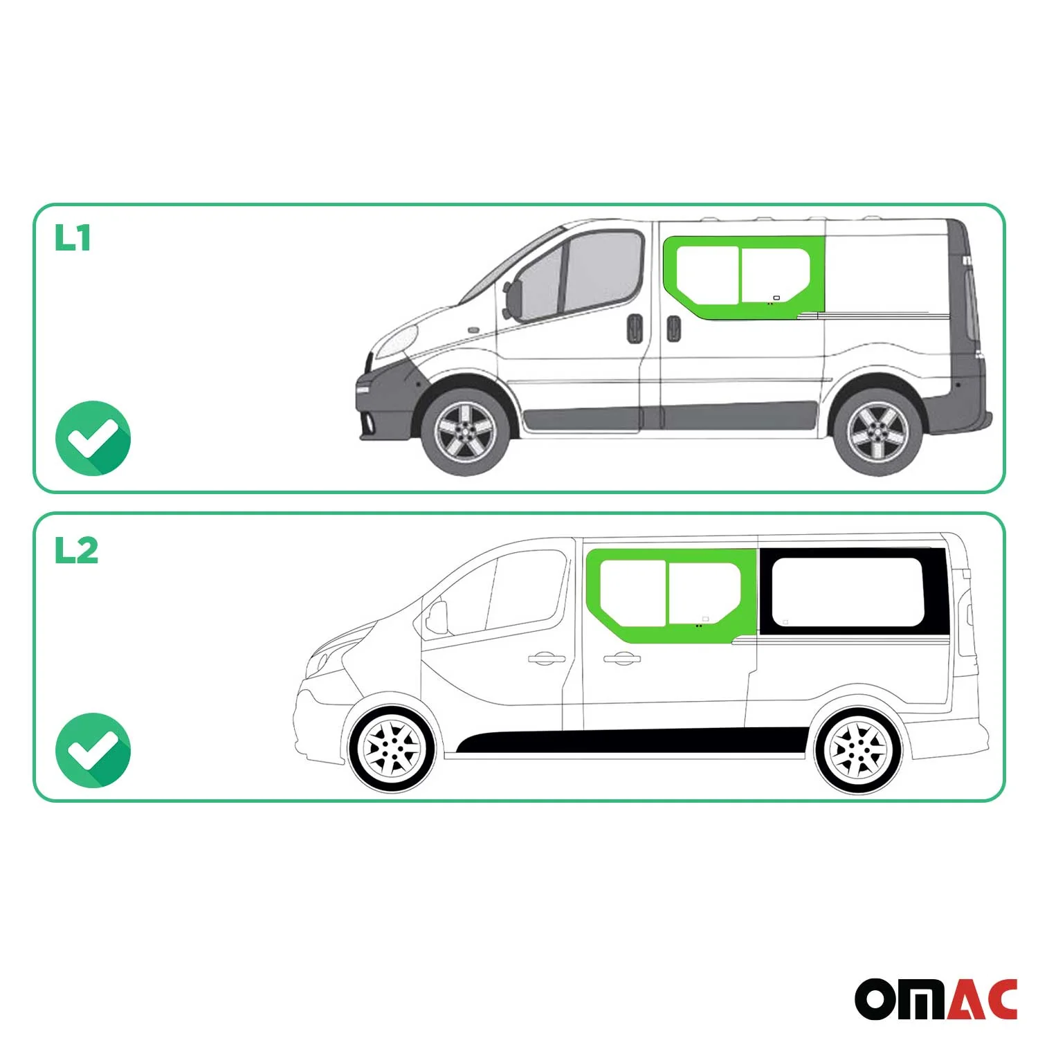 Seitenfenster Auto Schiebefenster für Opel Vivaro A 2001-2014 Rechts L1 L2 - Image 3