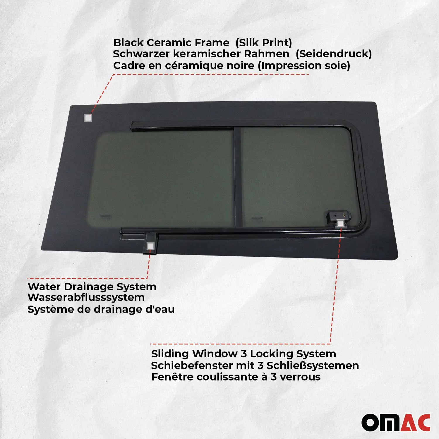 Seitenfenster Auto Schiebefenster für Opel Vivaro A 2001-2014 Rechts L1 L2 - Image 5