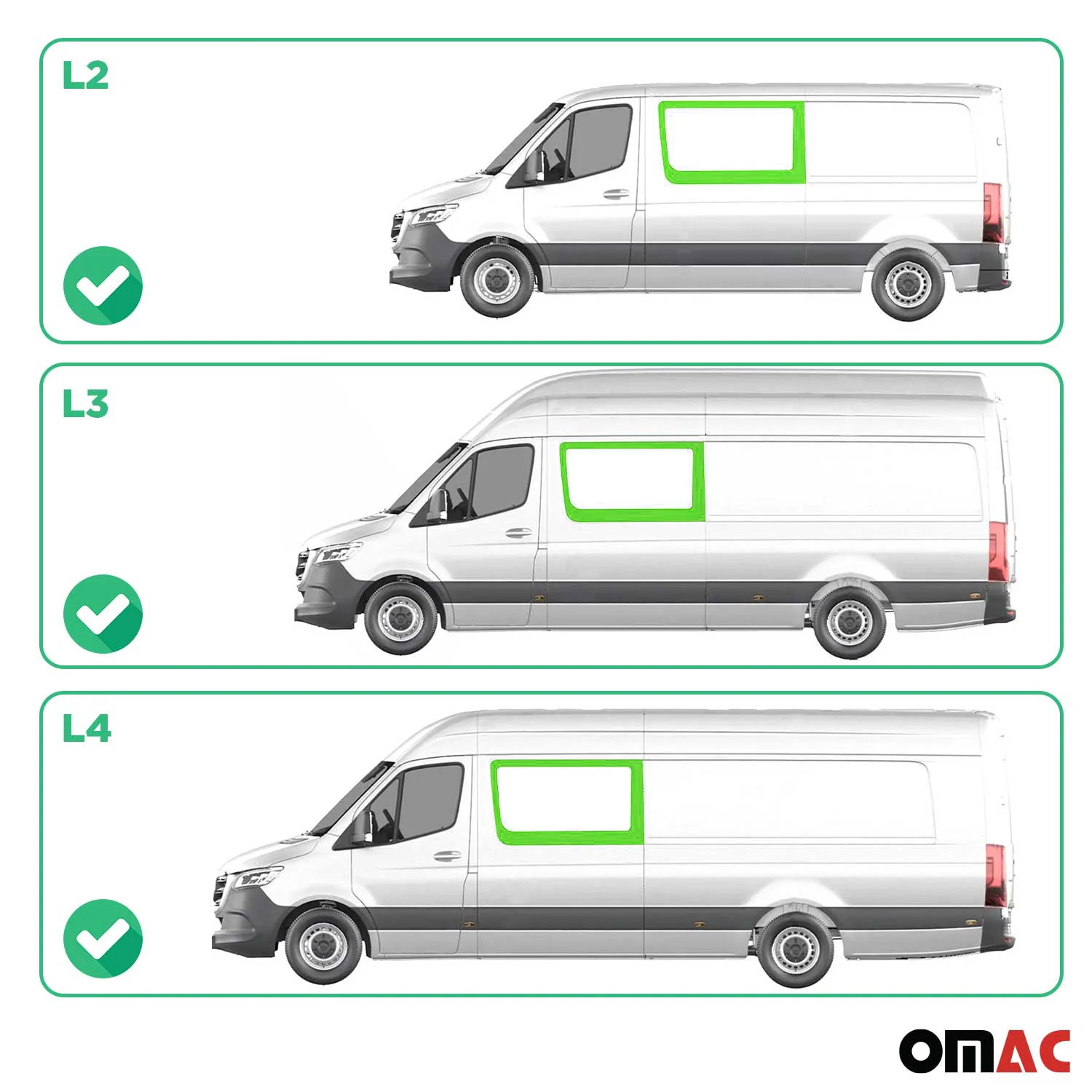 Seitenfenster für Mercedes Sprinter W906 2006-2018 Links Vorne Fenster L2 L3 L4 - Image 3