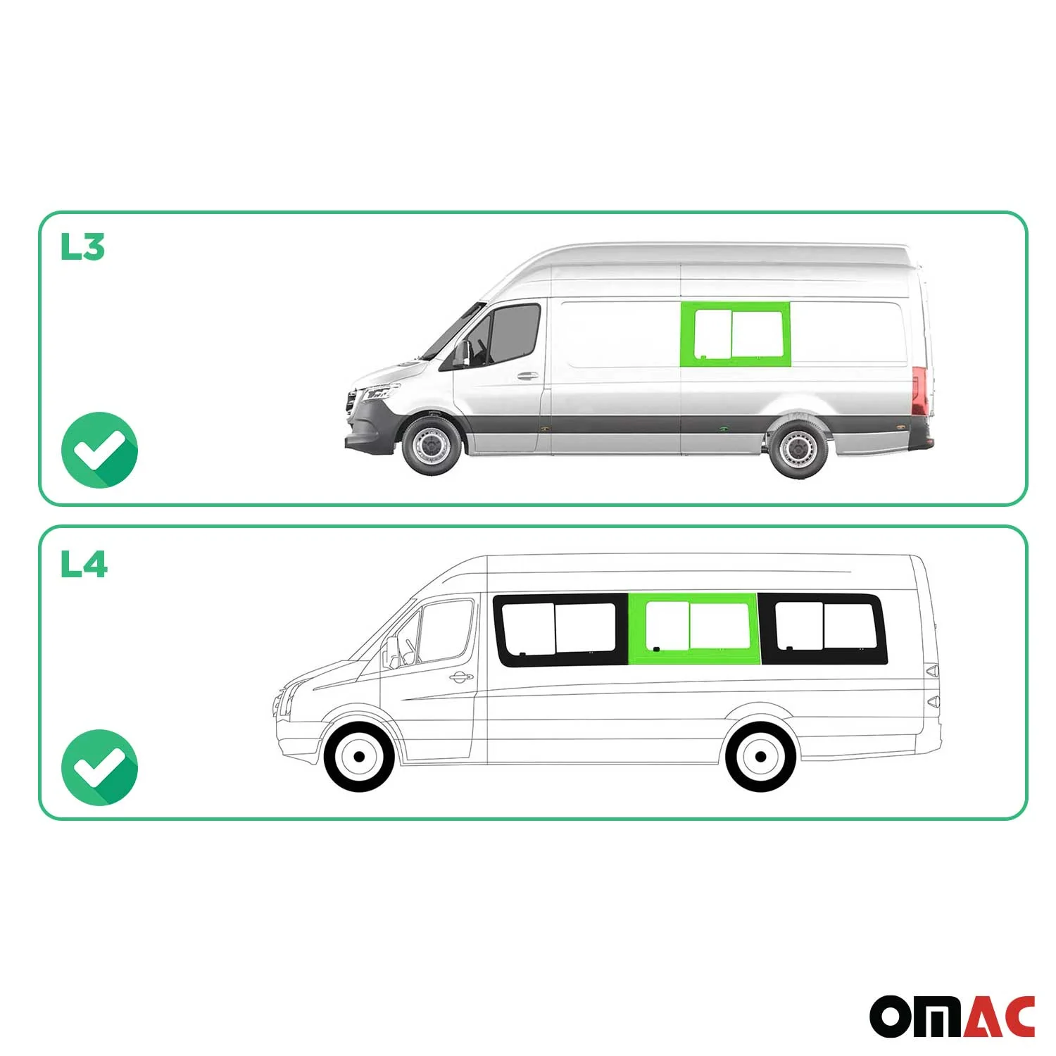 Seitenfenster Schiebefenster für Mercedes Sprinter 2006-2018 Links Auto L3 L4 - Image 3