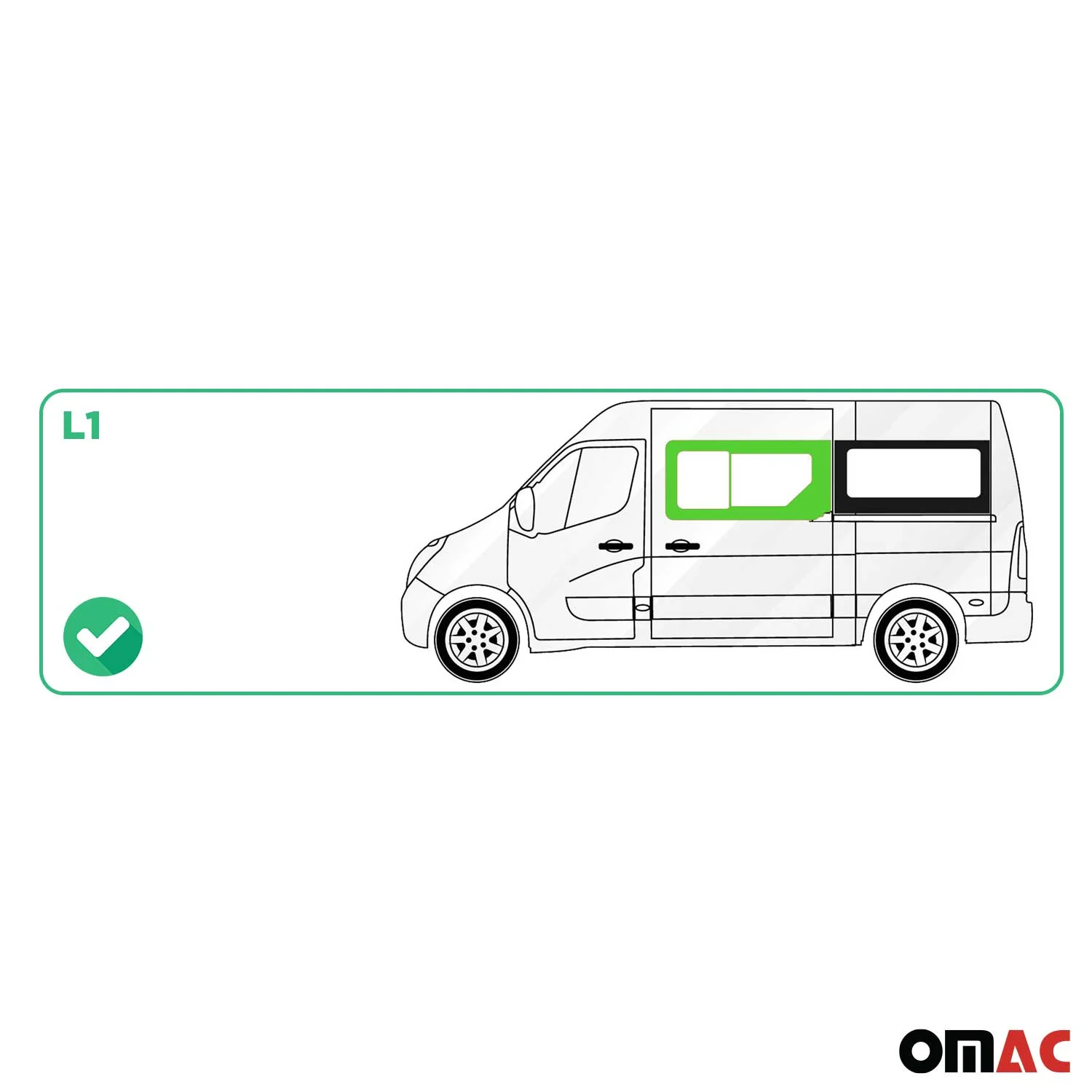 Seitenfenster Schiebefenster für Renault Master 2010-2024 Auto Rechts L1 - Image 3