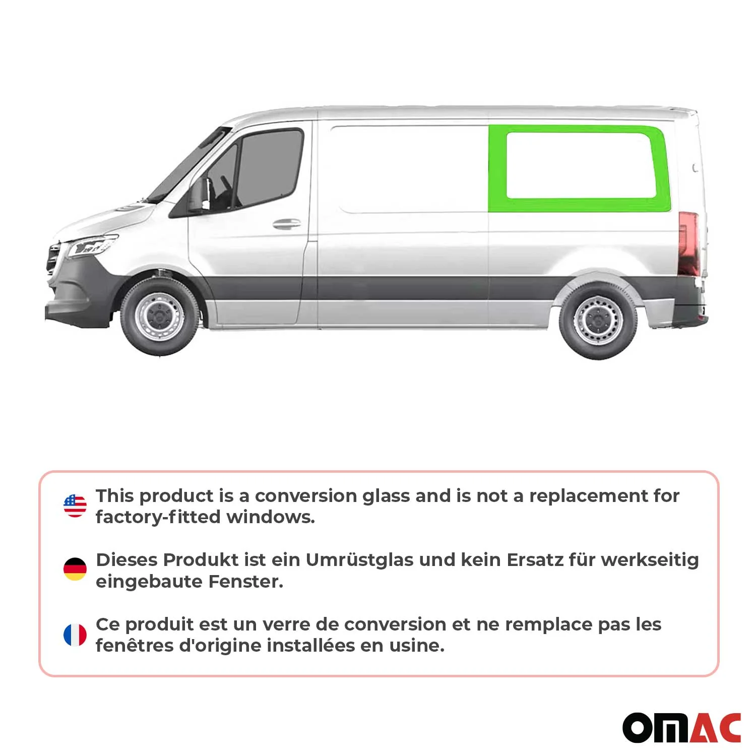 Seitenfenster Seitenscheibe für Mercedes Sprinter W906 2006-2018 Links L2 - Image 2