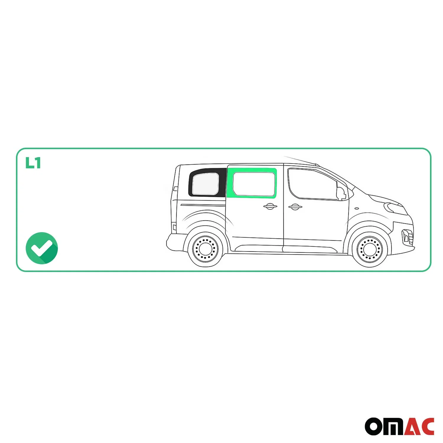 Seitenfenster Seitenschibe Auto für Citroen Jumpy 2016-2026 Rechts Fenster L1 - Image 3