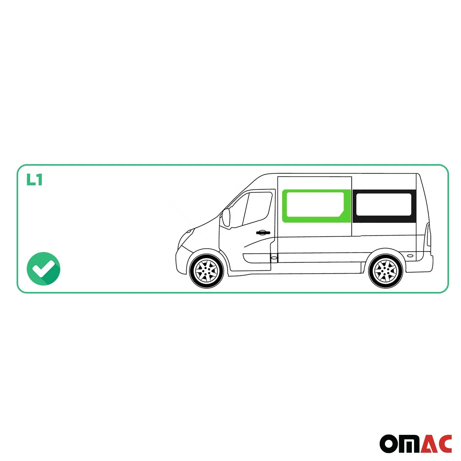 Seitenfenster Sicherheitsglas für Opel Movano 2010–2021 Vorne Links L1 - Image 3