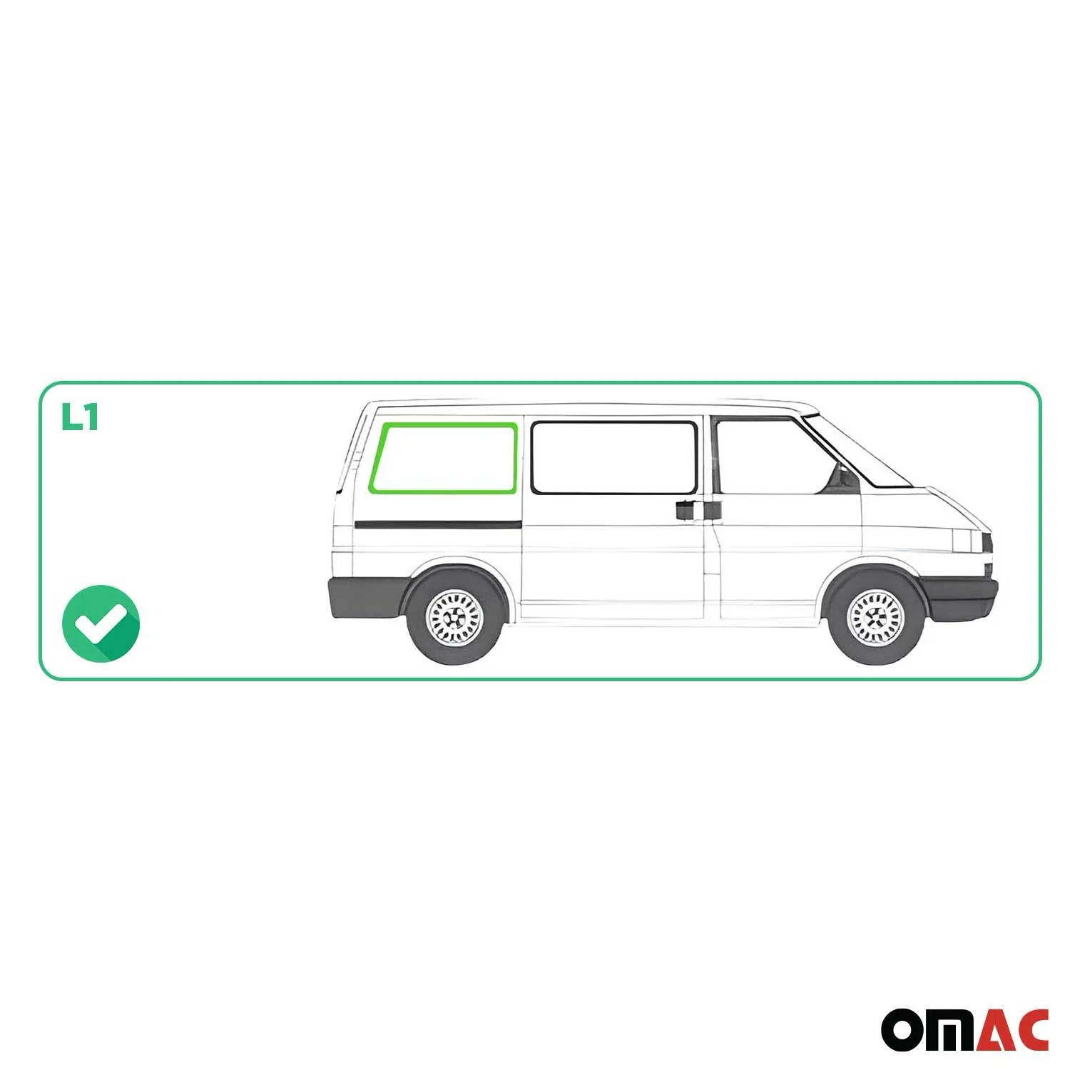 Seitenfenster Sicherheitsglas für VW T4 Transporter 1990-2003 Hinten Rechts L1 - Image 3