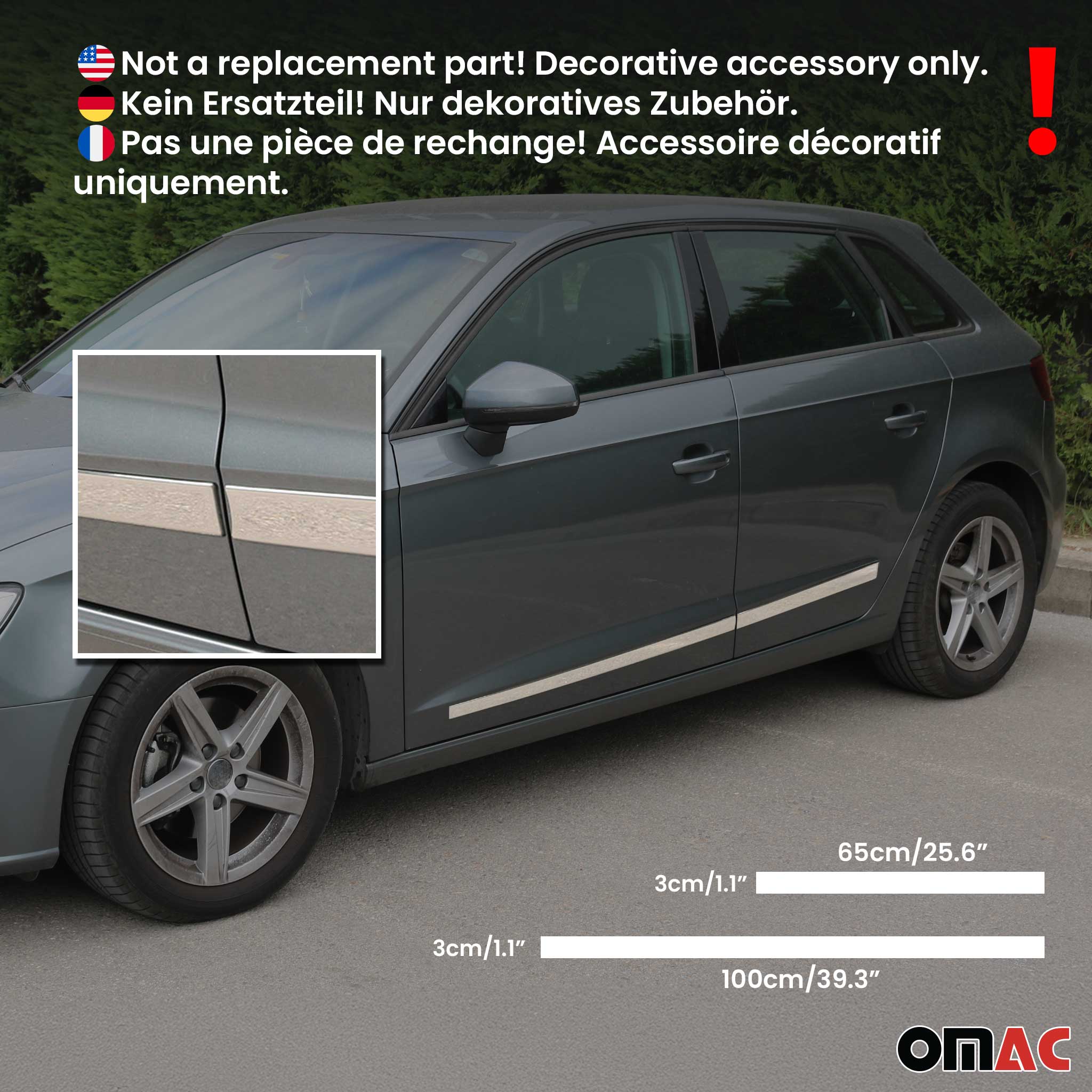 Türschutz Türleiste Seitentürleiste für VW Passat 2005-2026 Chrom Edelstahl 4x - Image 3