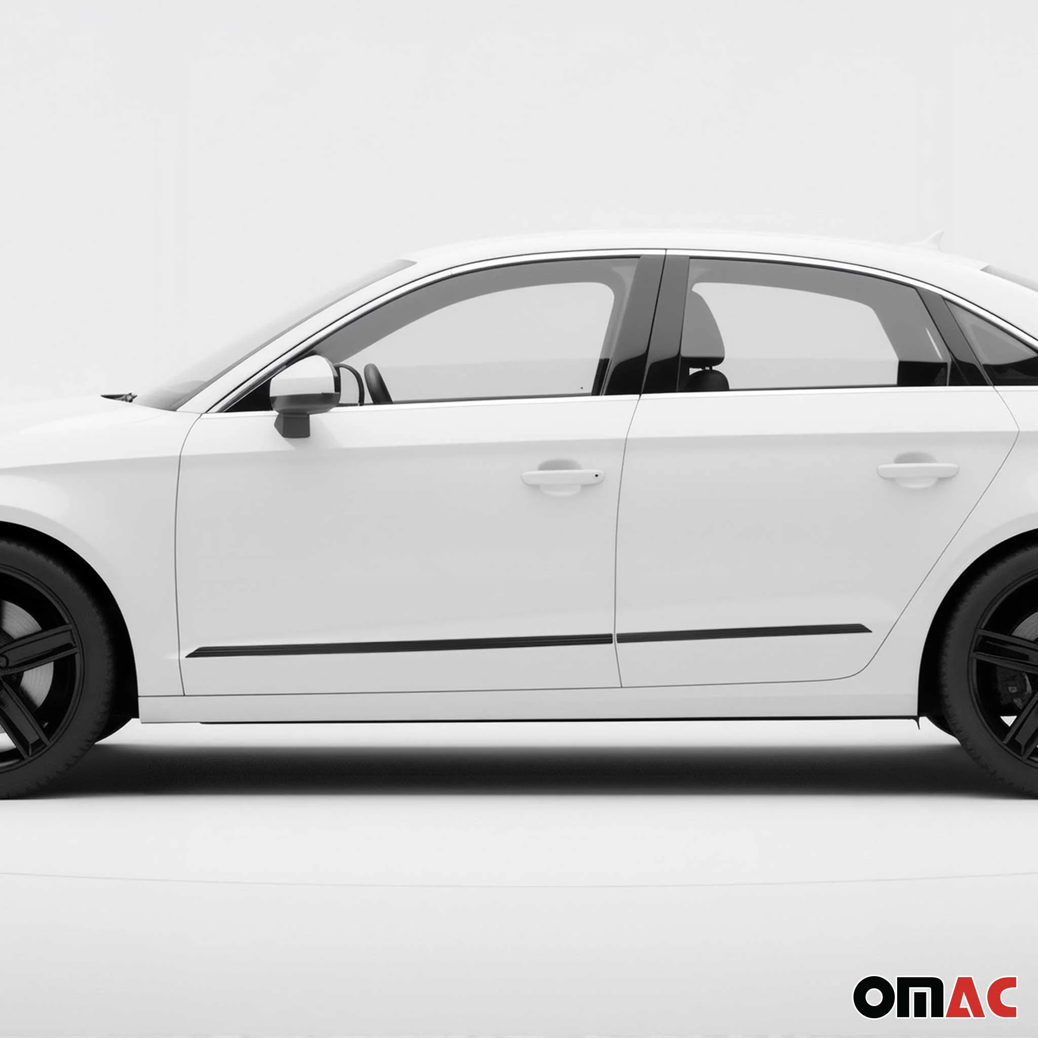 Seitentürleiste Türleisten Türschutzleiste für Audi A3 2012-2024 Alu Schwarz 4x - Image 2