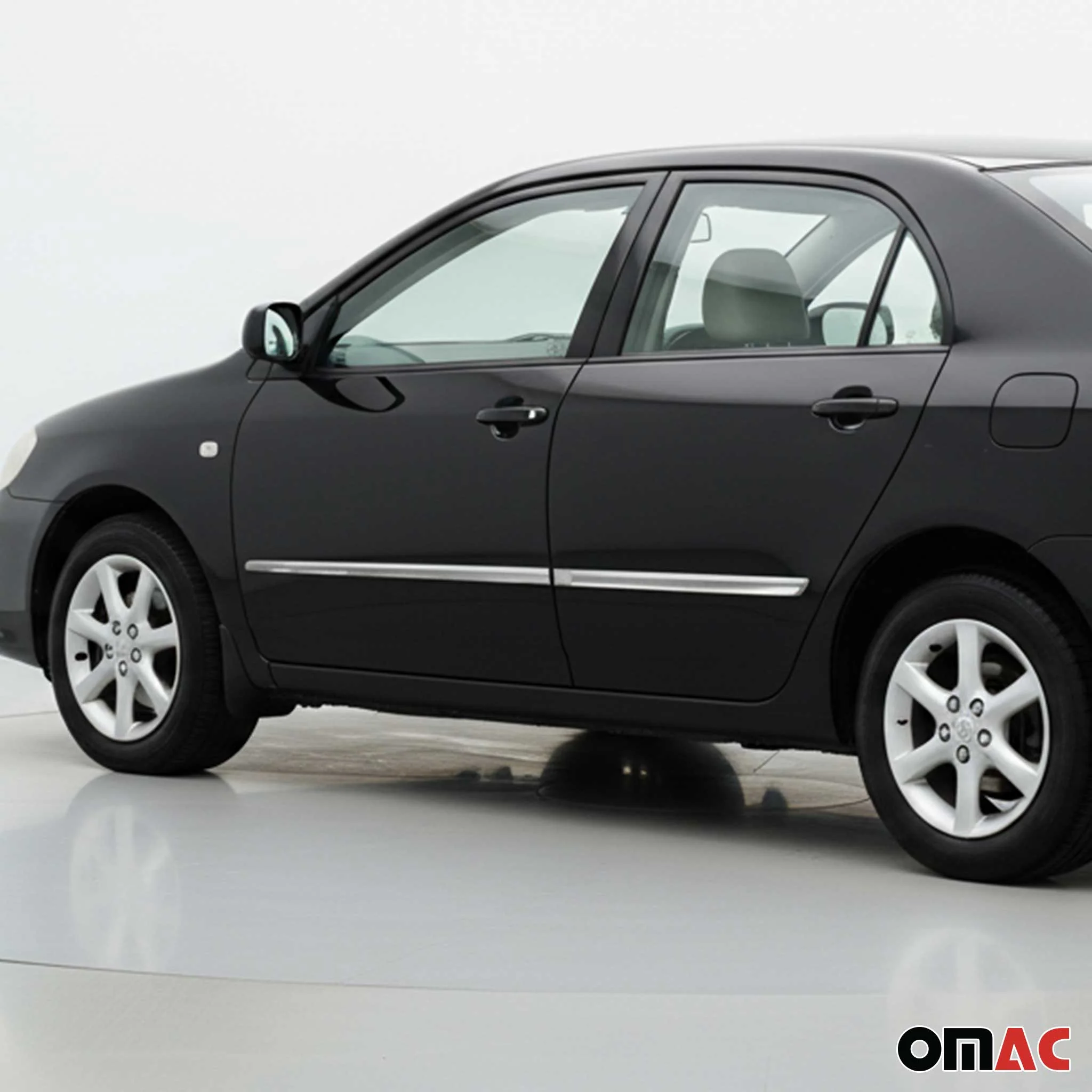 Seitentürleiste Türschutzleiste für Toyota Corolla Stufenheck 2002-2007 Chrom 4x - Image 2