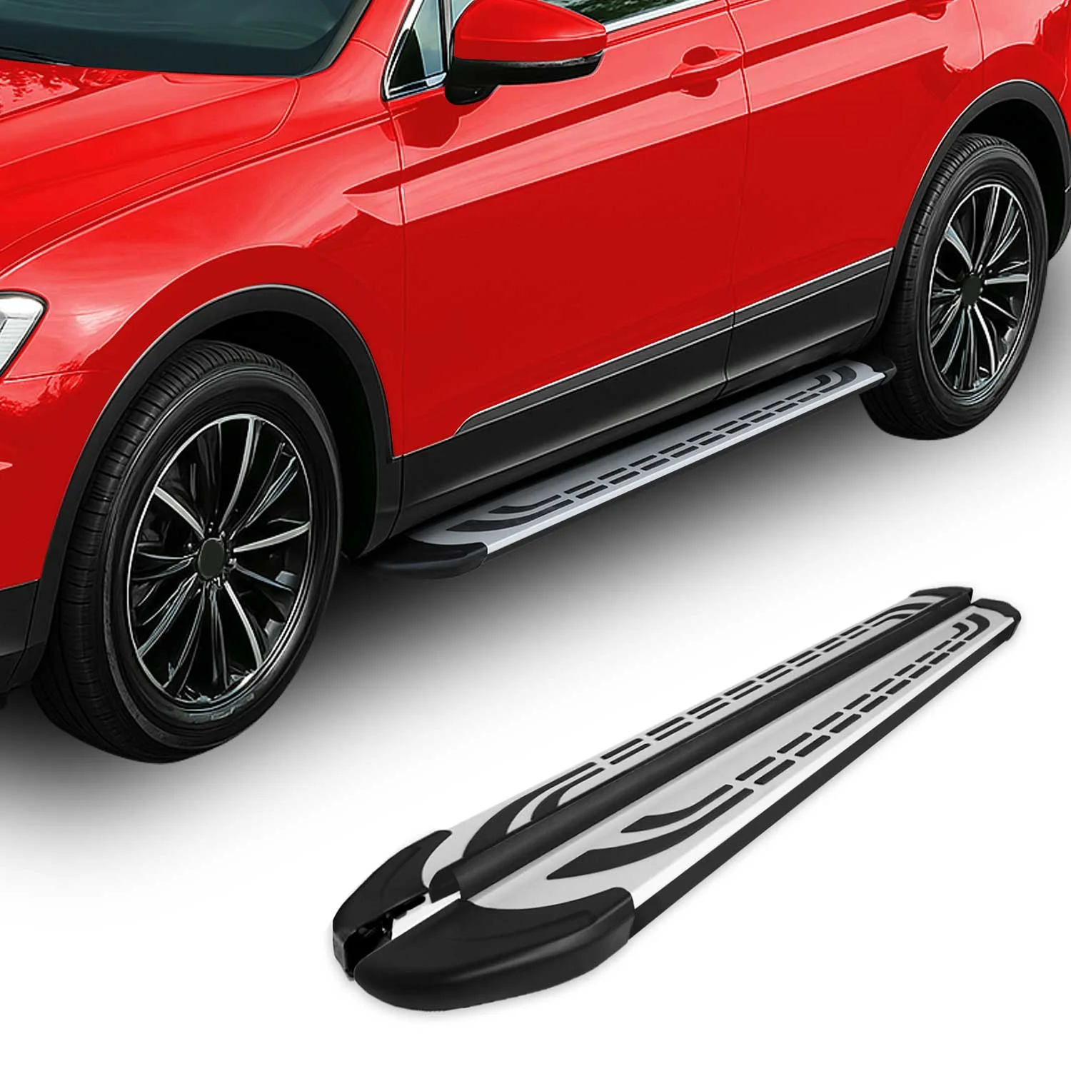 Seitenschweller Trittbretter für Opel Mokka 2021-2026 Alu Silber Schwarz - Image 2