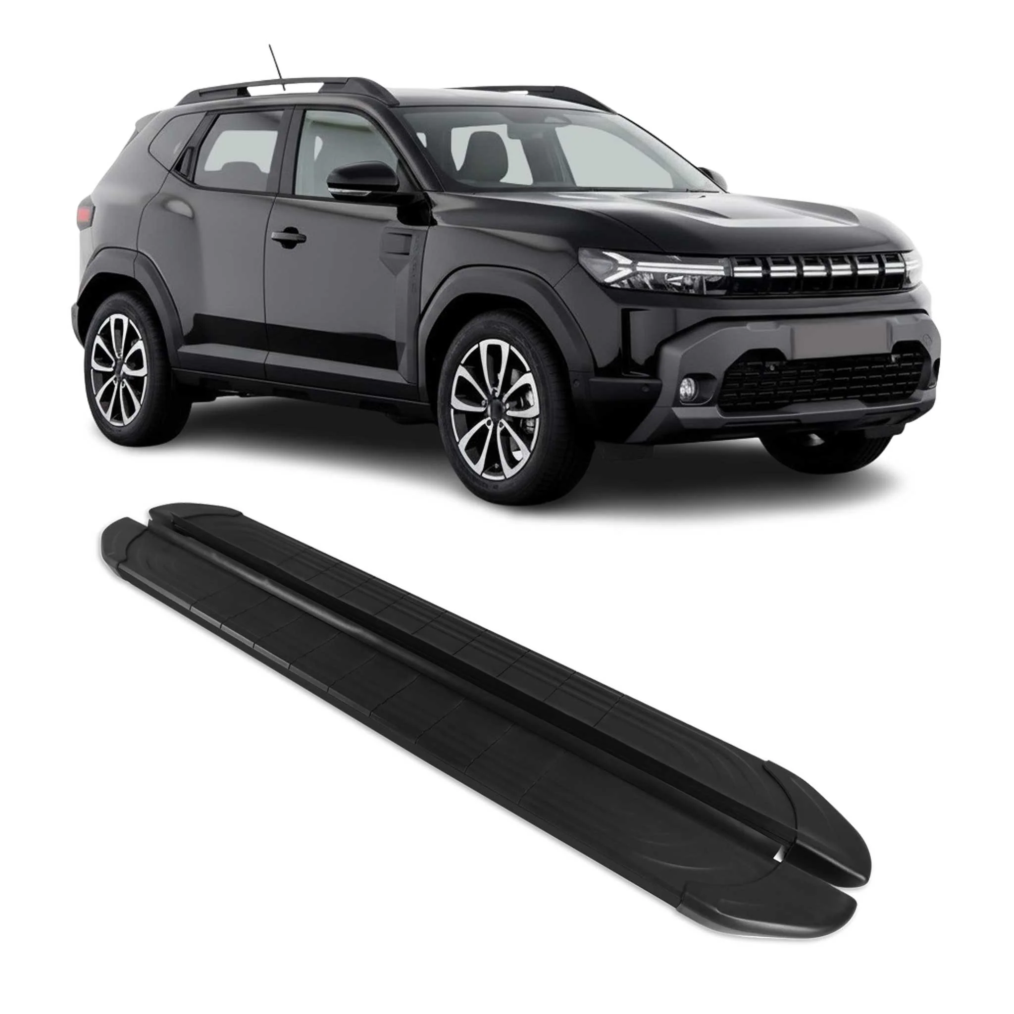 Seitenschweller Trittbretter für Renault Duster / Dacia Duster 2024-2026 Silber