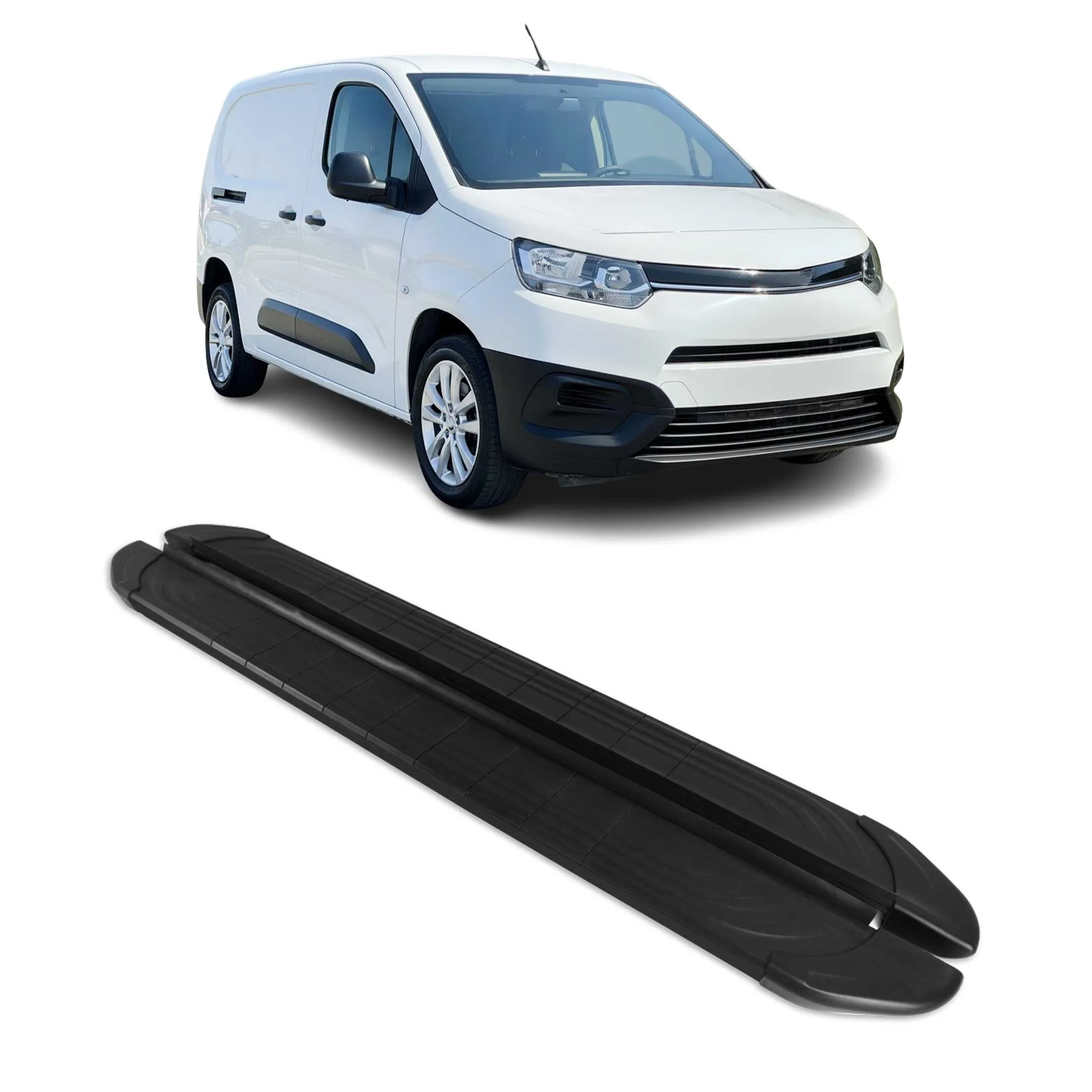 Seitenschweller Trittbretter für Toyota Proace City 2019-2026 Van L2 Schwarz 2x