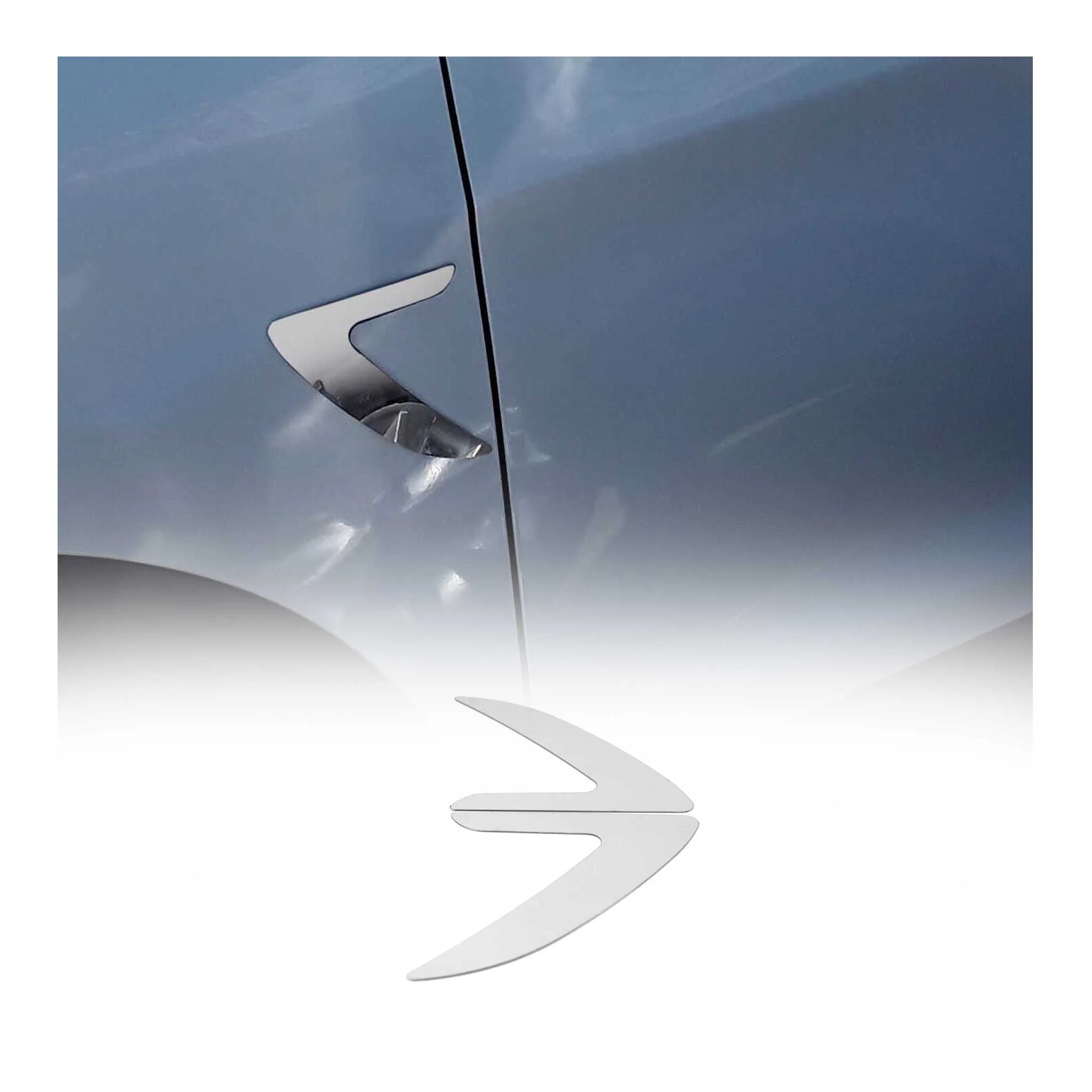 Seitenleiste Seitendekor Autodecor für Togg T10X T10F Edelstahl Chromdecor 2tlg