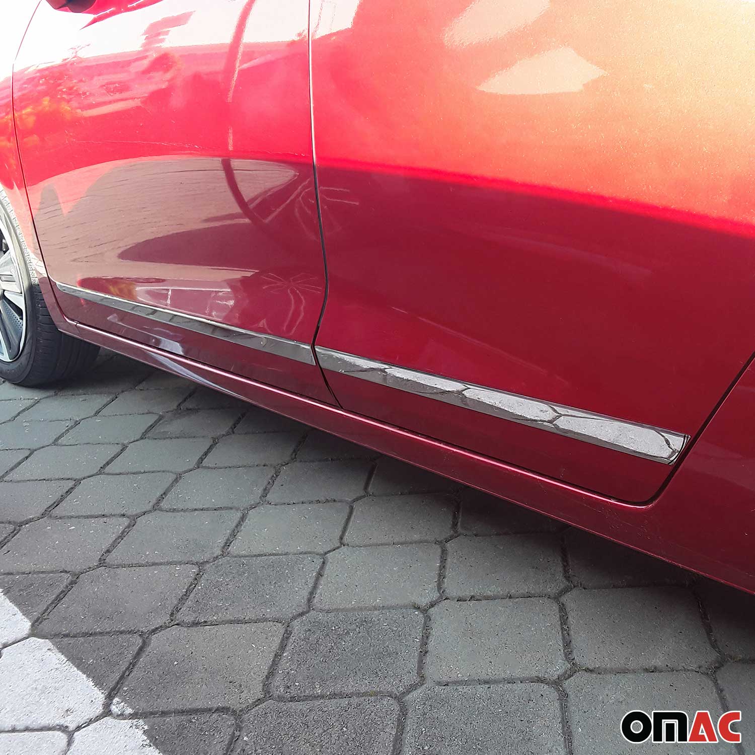 Seitentürleiste Türschutzleiste für Honda Jazz IV 2020-2026 Edelstahl Chrom 4tlg - Image 2