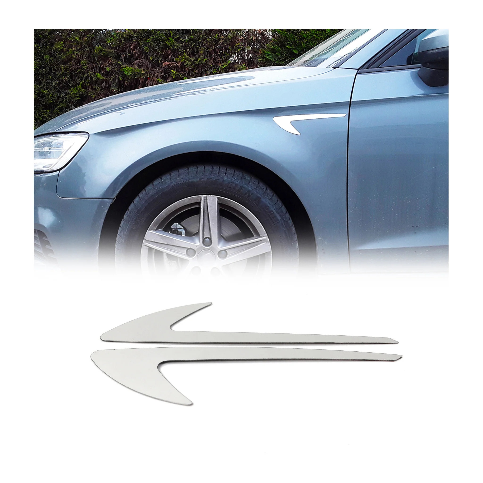 Seitendekor Autodecor für Togg T10X T10F 2023-2026 Edelstahl Chromdecor 2tlg
