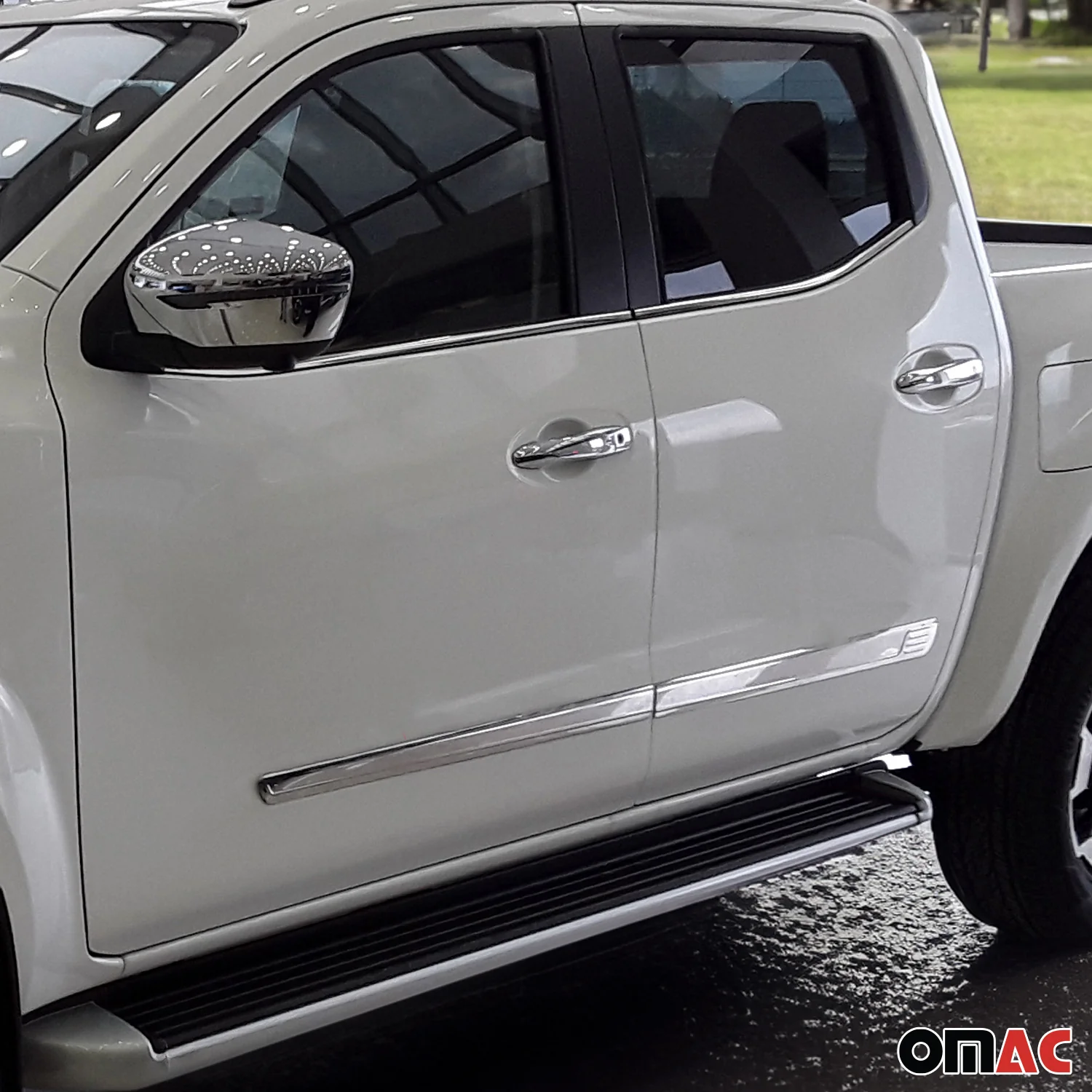 Seitentürleiste Türleisten Türschutzleiste für Toyota Hilux 2006-2015 Chrom 4x - Image 3