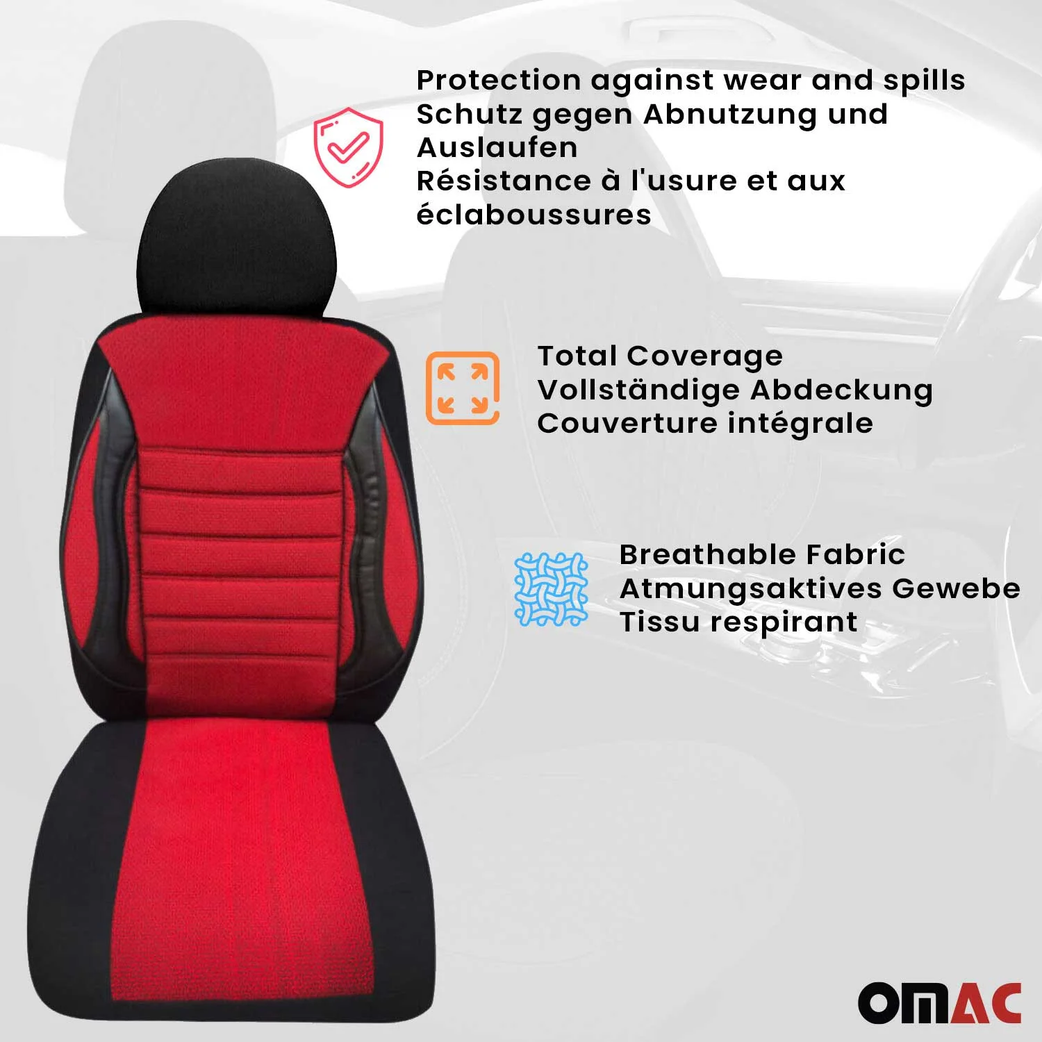 Schonbezüge Sitzbezüge für Citroen Berlingo Evasion Jumpy Jumper Rot 5Sitz - Image 6