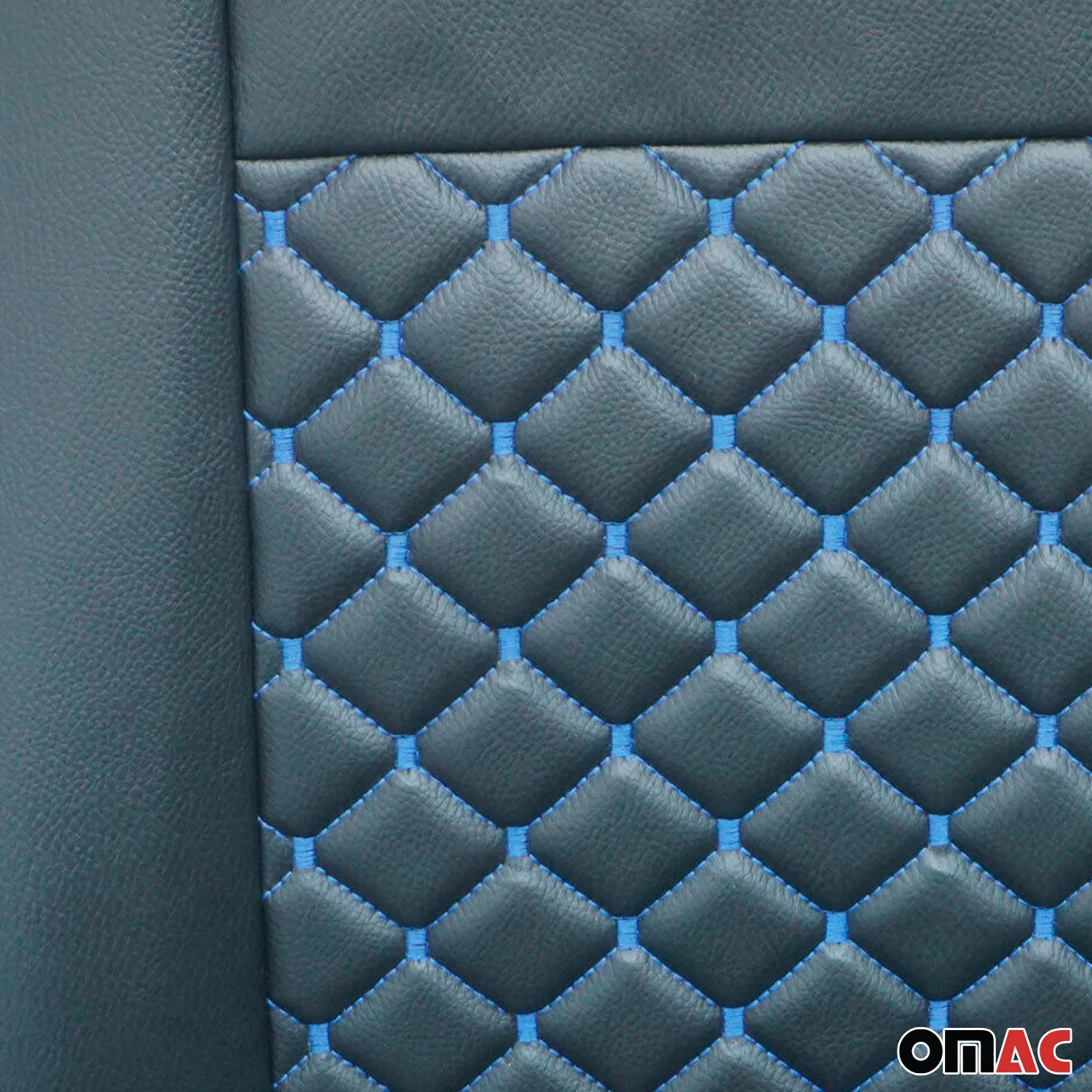 Sitzbezüge Schonbezüge für Ford Custom 2013-2022 Kunstleder Schwarz Blau 2+1 - Image 9