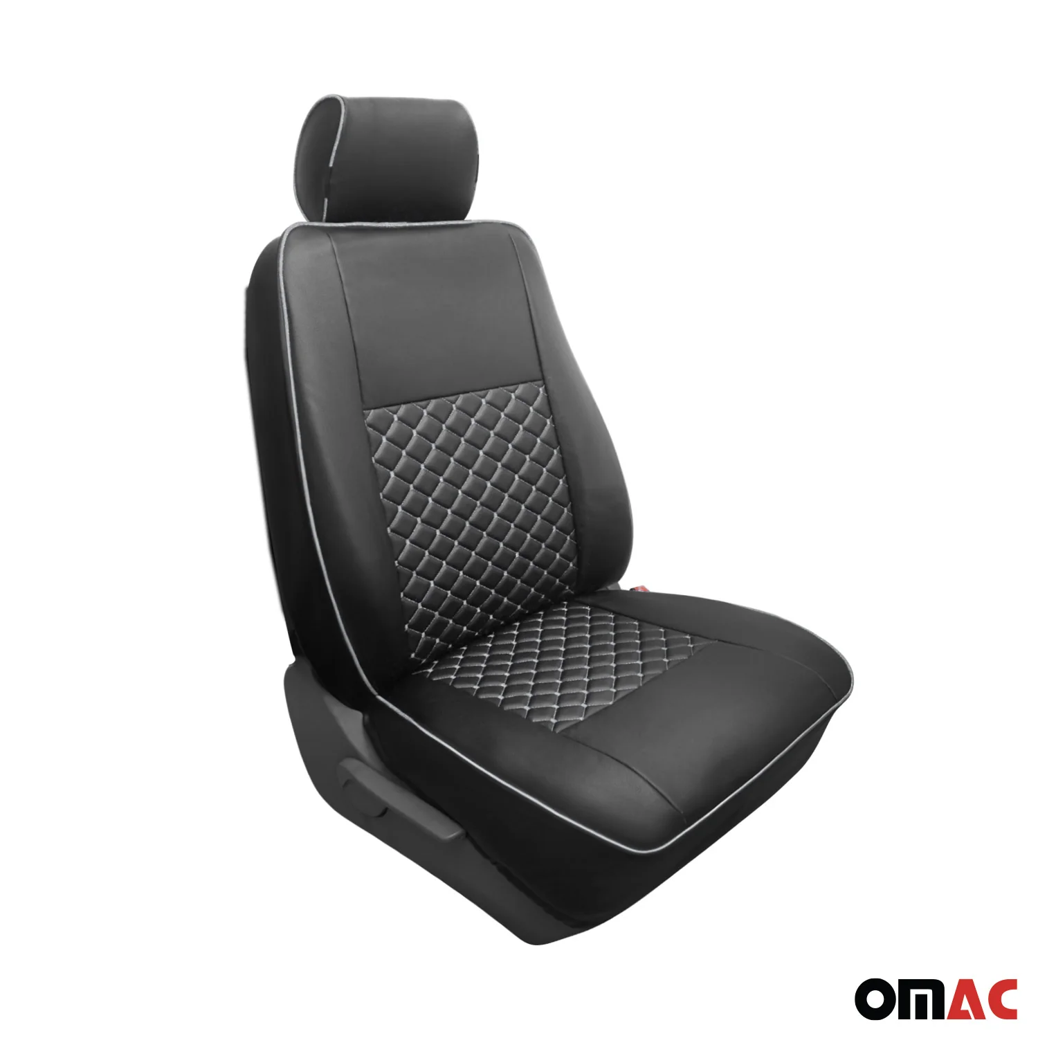 Sitzbezüge Schonbezüge für Ford Transit 2010-2013 Kunstleder Schwarz Weiß 2+1 - Image 7