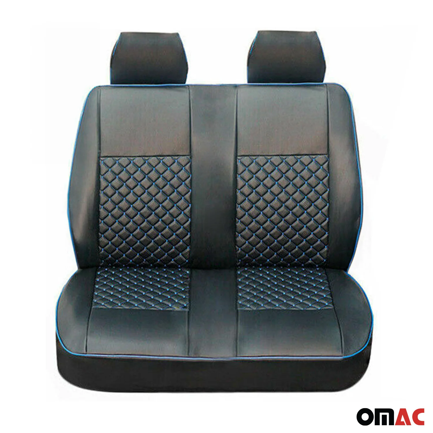 Sitzbezüge Schonbezüge für Ford Transit 2010-2013 Leder Schwarz Blau 1+2 - Image 8