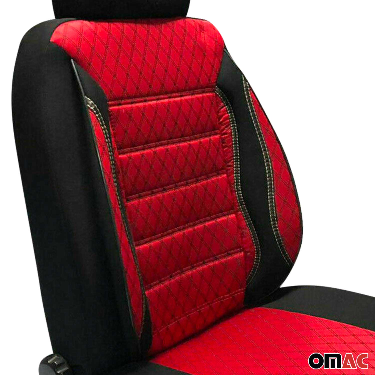 Sitzbezüge Schonbezüge für Peugeot Partner 2018-2026 Schwarz Rot 1 Sitz - Image 8