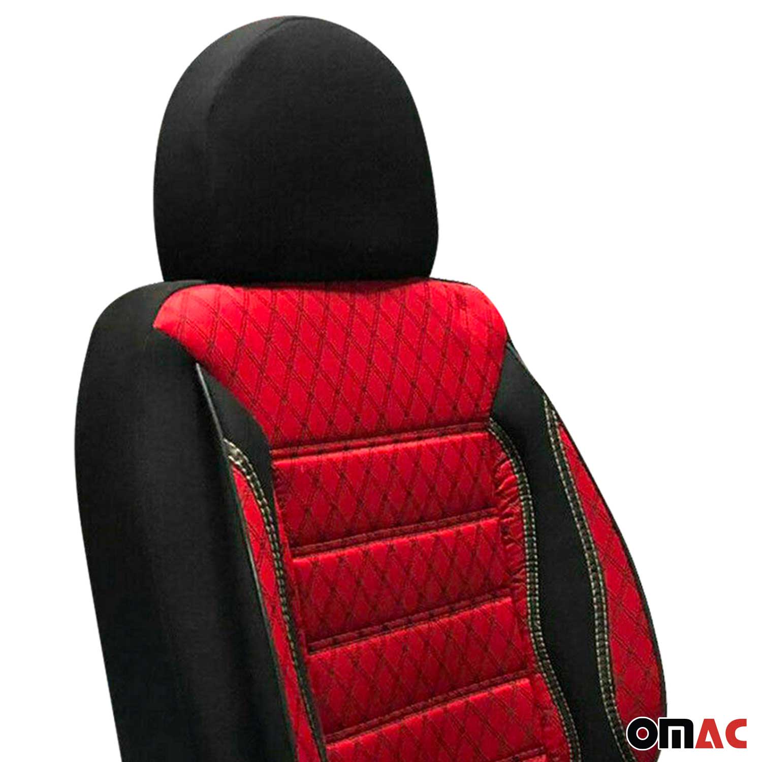 Sitzbezüge Schonbezüge Sitzschoner Textil Rot Schwarz 1x - Image 7
