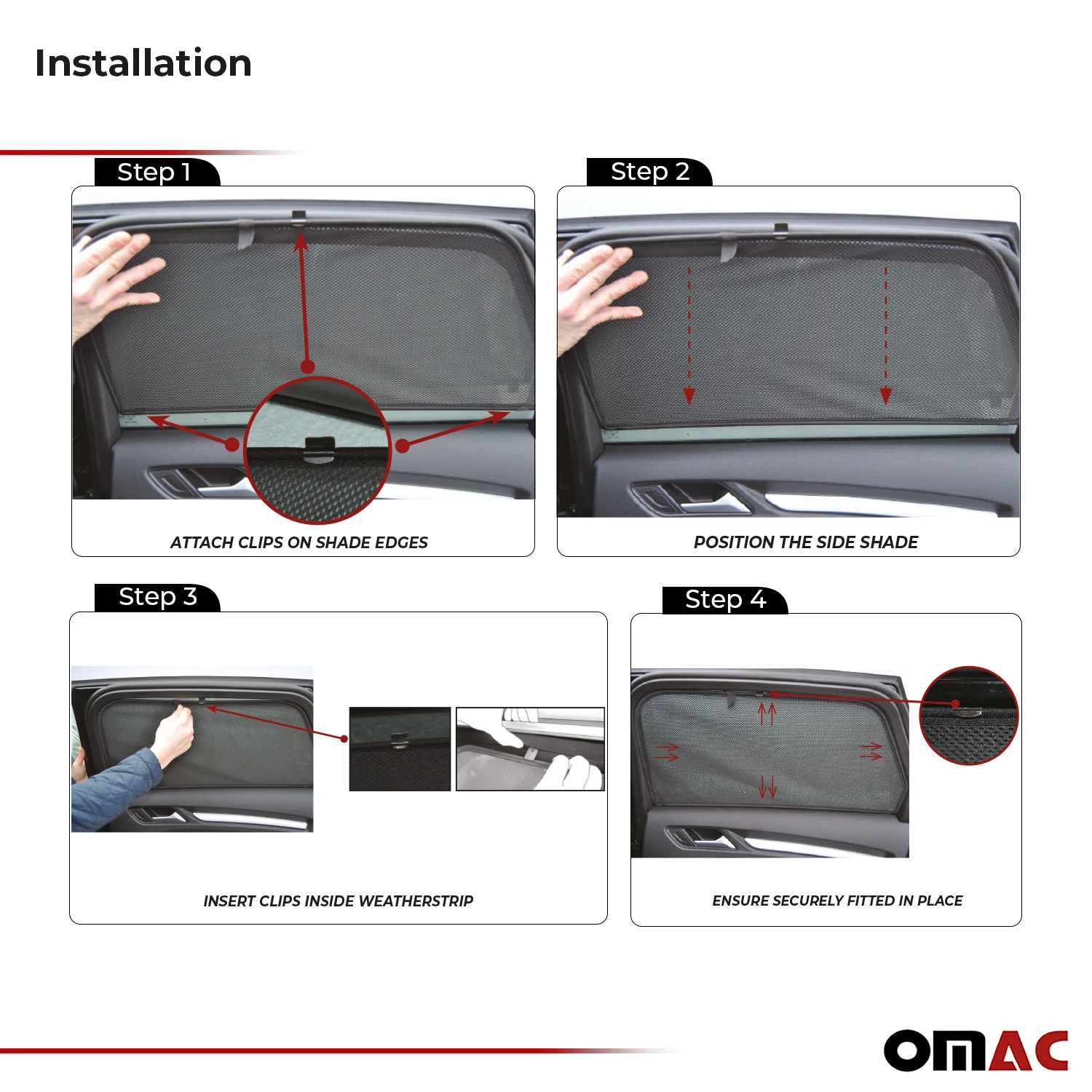 Sonnenschutz Blenden für AUDI A1 8XA Sportback 2012-2018 hintere Türen 2tlg - Image 5