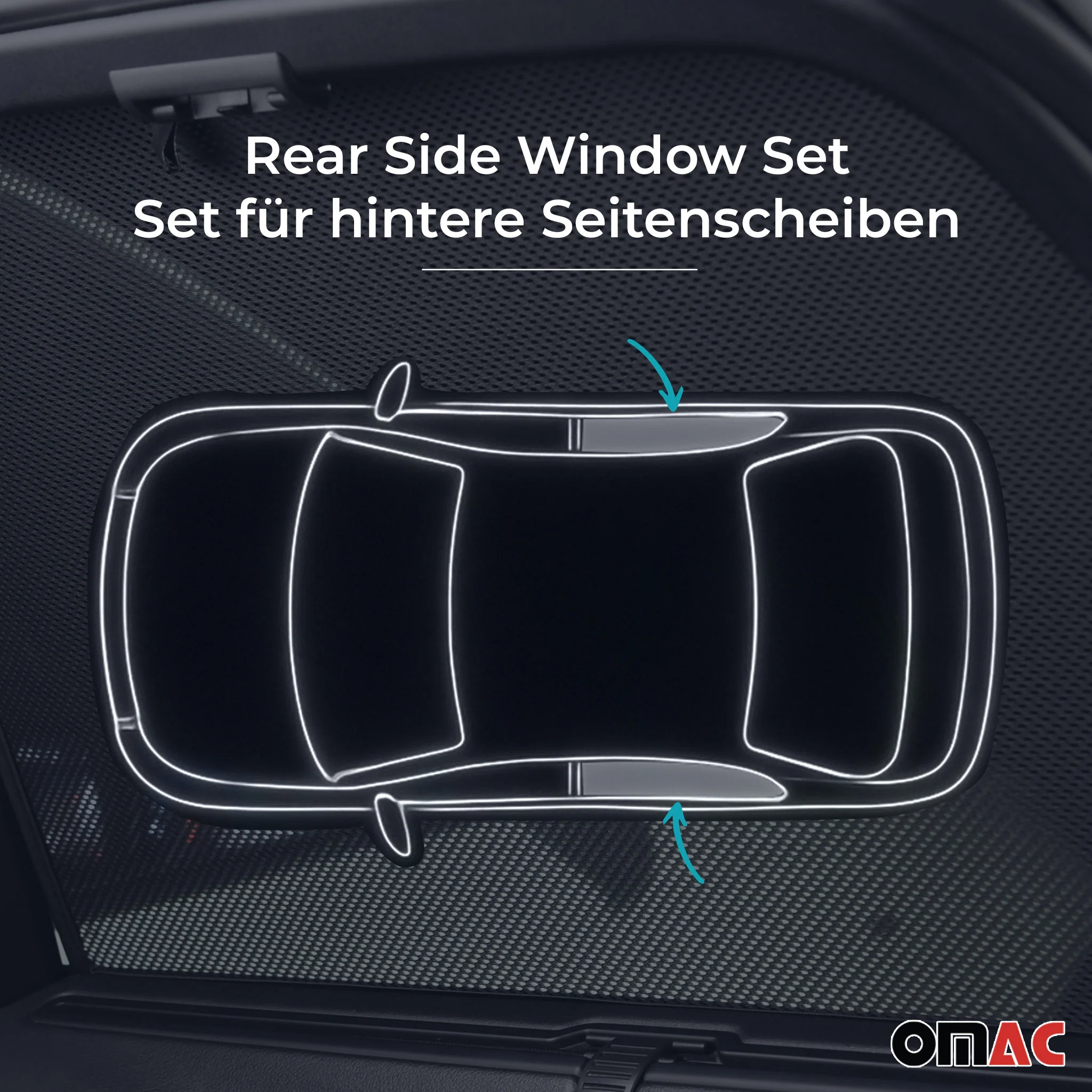 Sonnenschutz Blenden für Mercedes GLA H247 2020-2026 hintere Türen 2tlg - Image 3