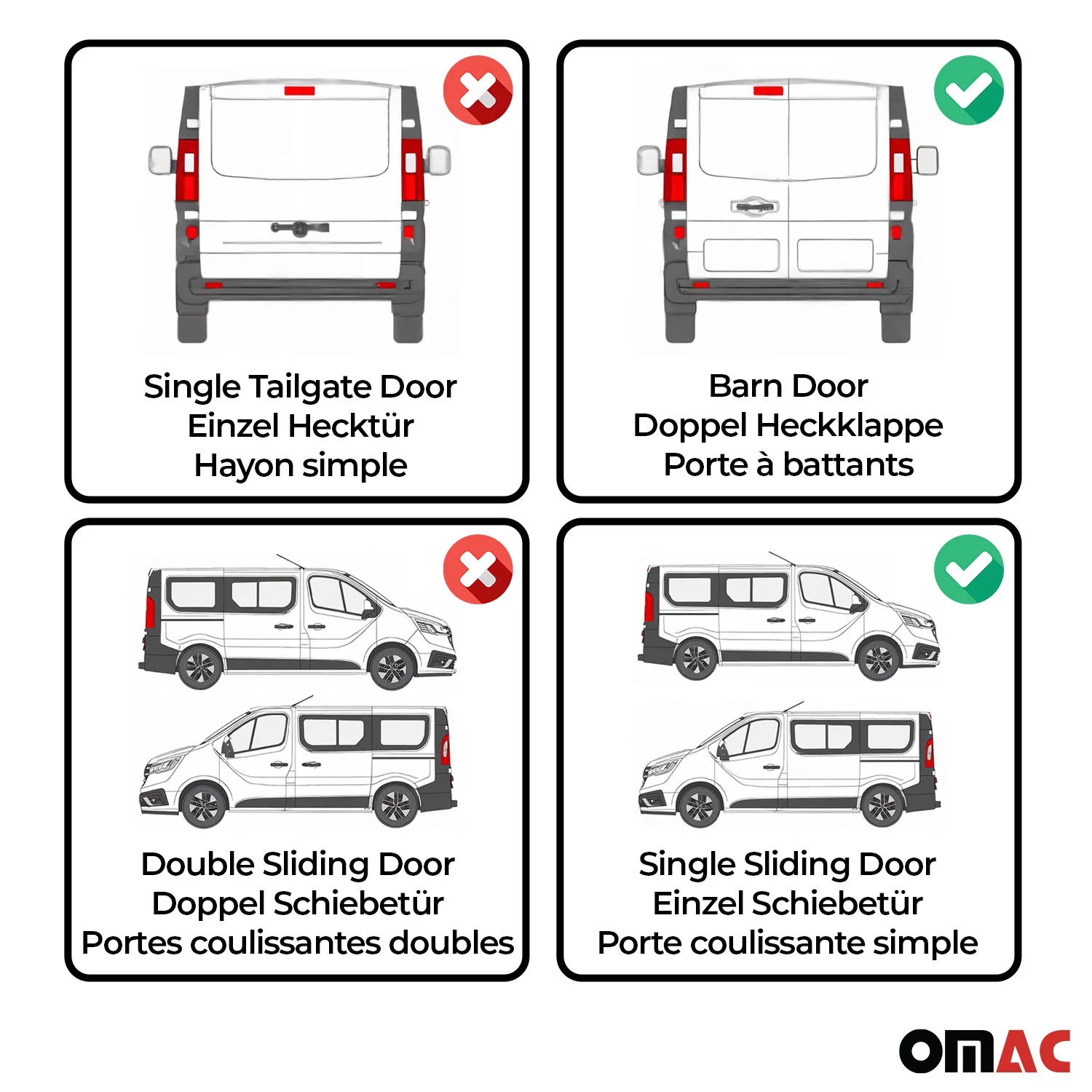 Autoscheiben Vorhang für Opel Vivaro 2014-19 L2 Einzel Schiebetür&Doppelhecktür - Image 4