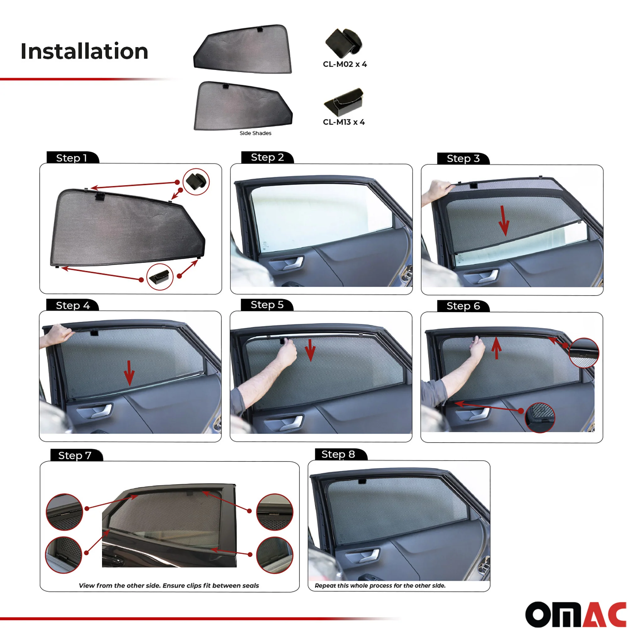 Sonnenschutz Seitenfenster für Ford Puma 2019-2026 Heckscheibe 2tlg Schwarz - Image 5