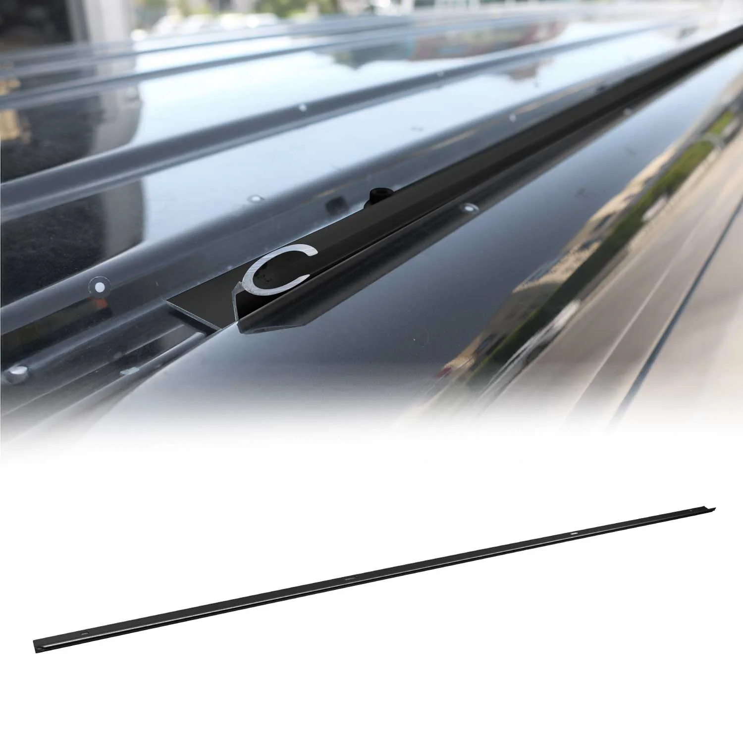 Sonnensegel Kederschiene für Ford Transit / Tourneo Custom 2012-23 L2 Schwarz