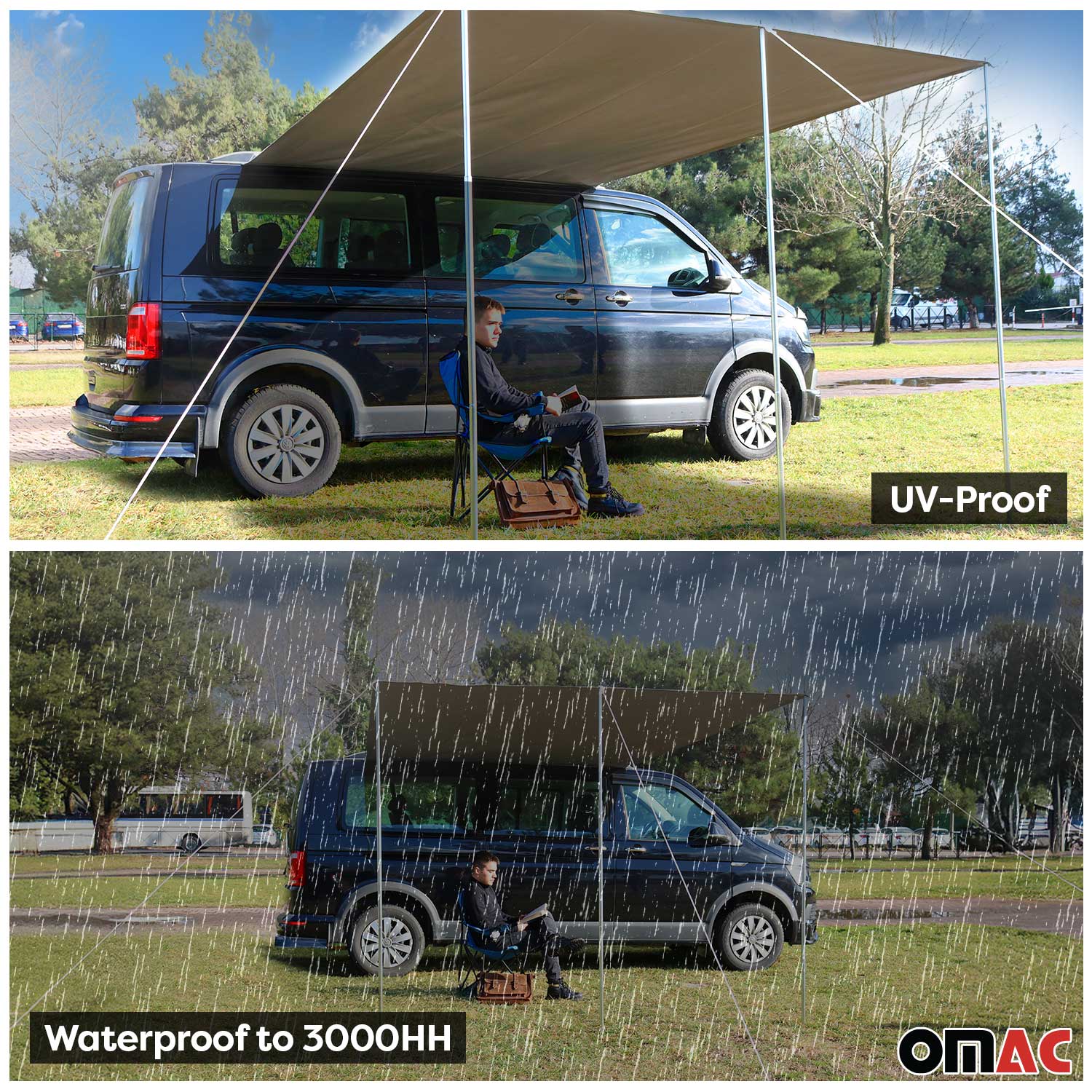 Sonnensegel Kederschiene & Markise Vorzelt Satz für VW T5 T6 ab 2003 L2 Langer - Image 8